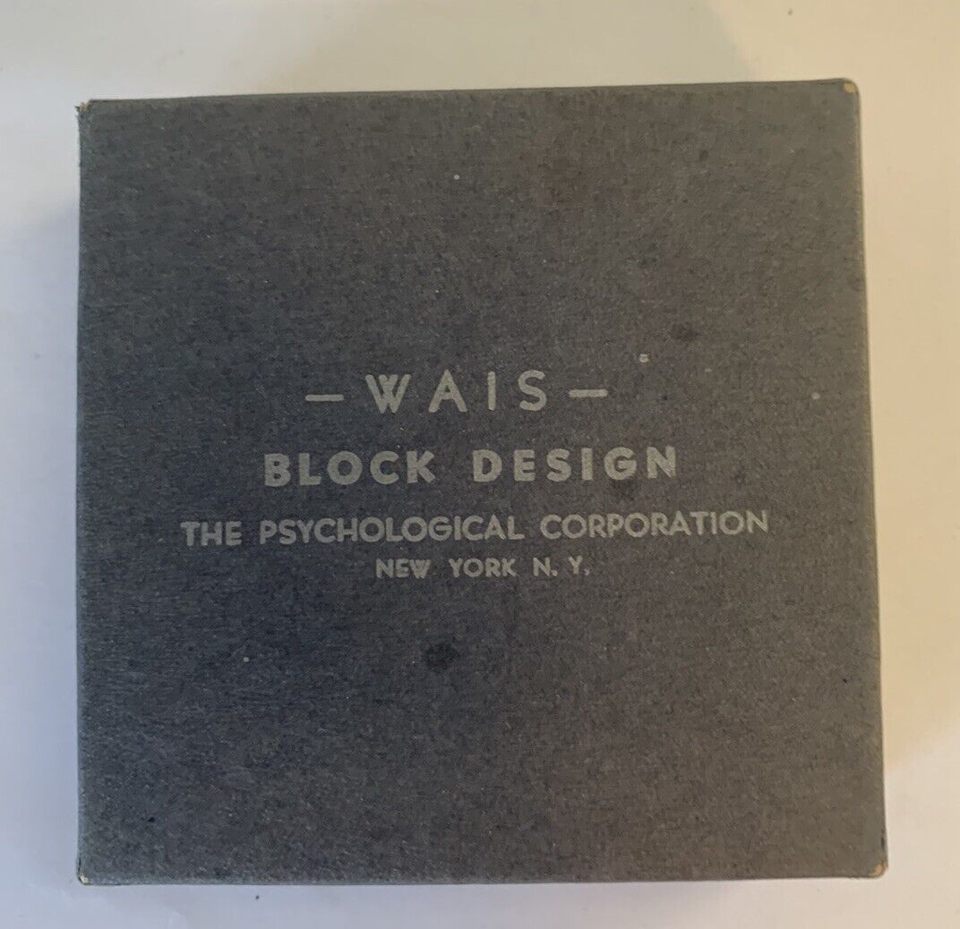 WAIS-R Wechsler Intelligence Scale Block Design WAIS/WISC No Book Vintage Wood