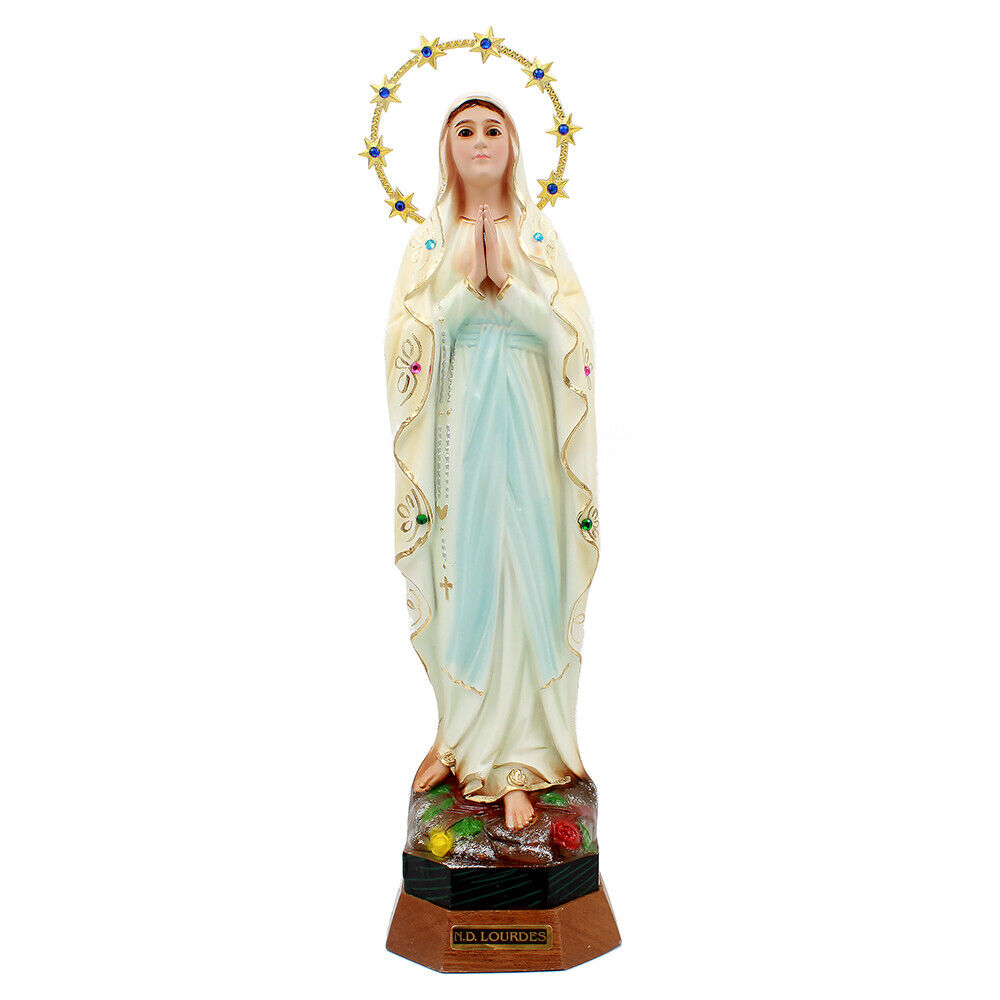 Hand-painted Our Lady of Lourdes Religious Figurine Statue