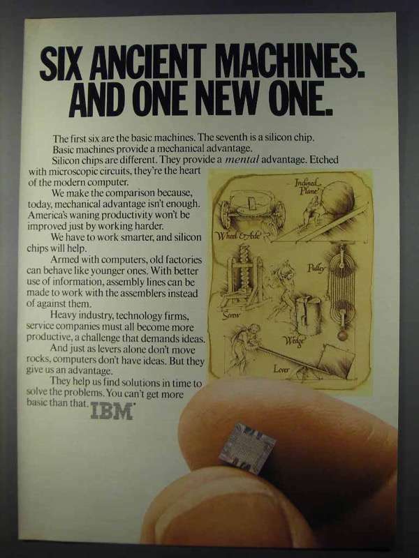 1980 IBM Computers Ad - Six Ancient Machines