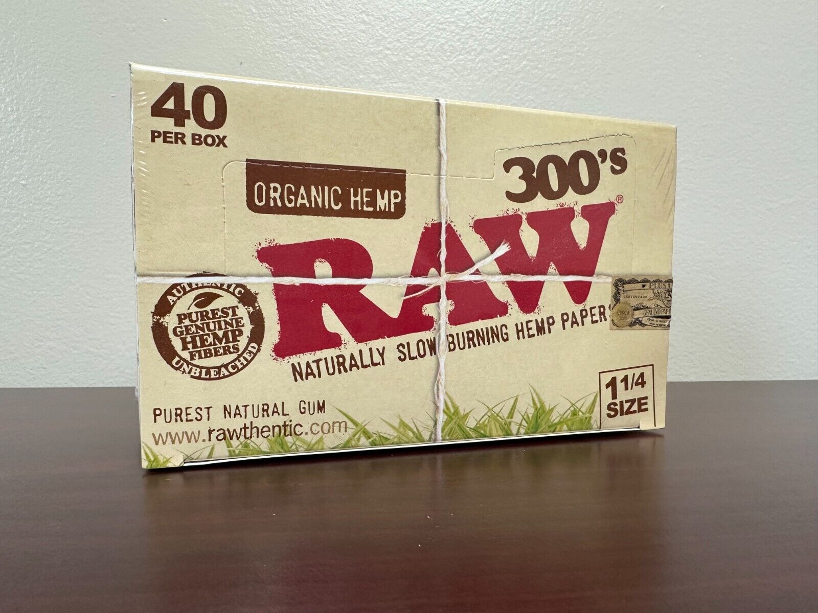 RAW Organic 300s 1-1/4 Paper Box of 40 Full Box