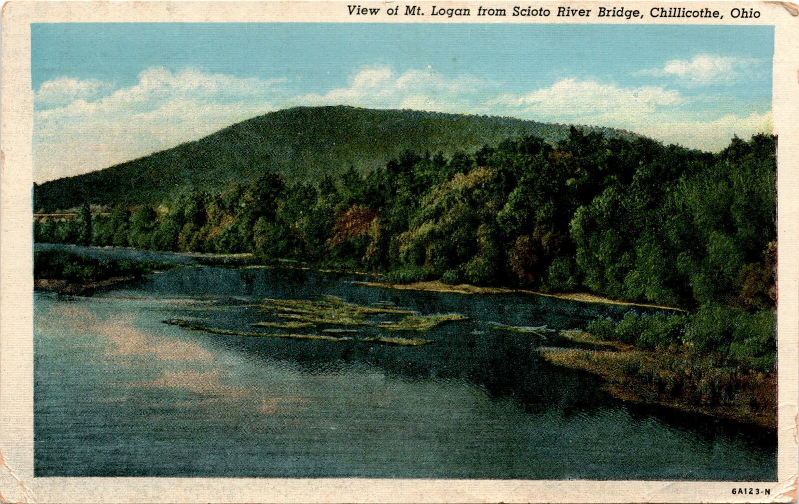 Postcard, Mt. Logan, Scioto River Bridge, Chillicothe, Ohio, Welsh, Postcard