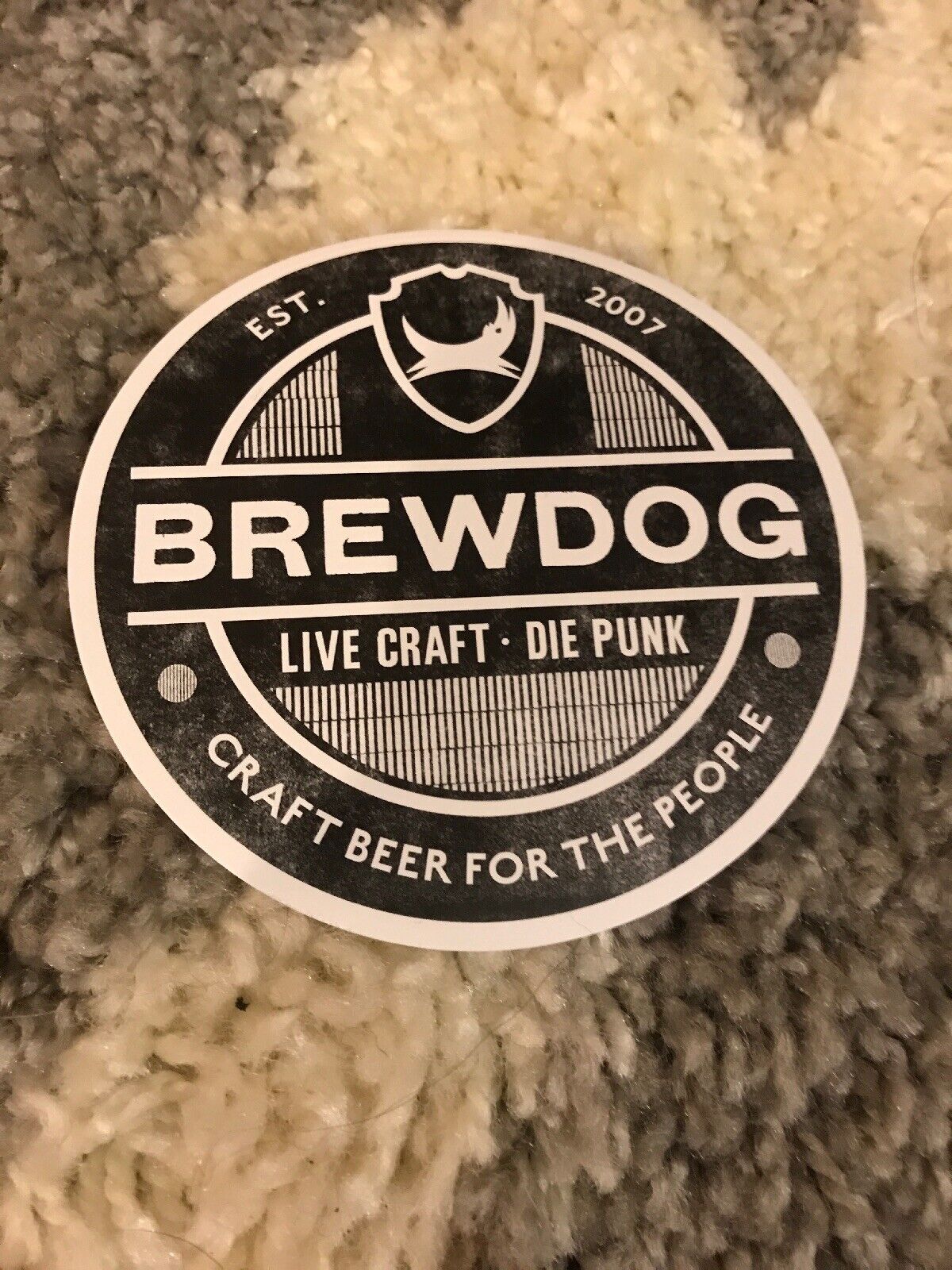 2 BREWDOG BREW DOG Black & White Hardcore Punk STICKER DECAL craft beer brewery