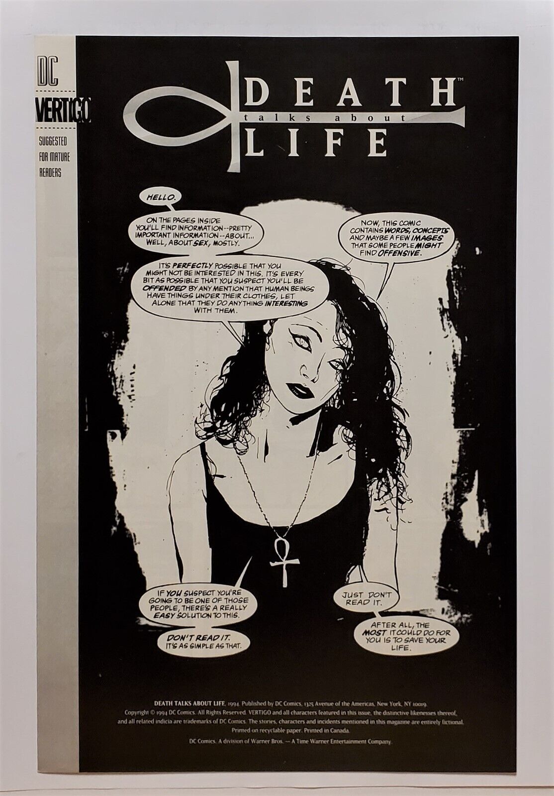 Death Talks About Life (1994, DC) VF/NM 