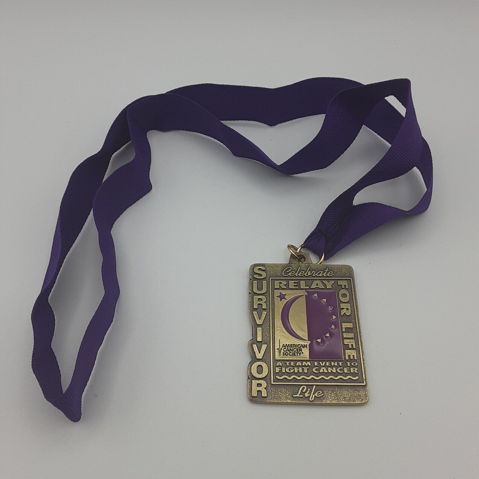 American Cancer Society Survivor Relay For Life Medal Pendant Necklace Lanyard