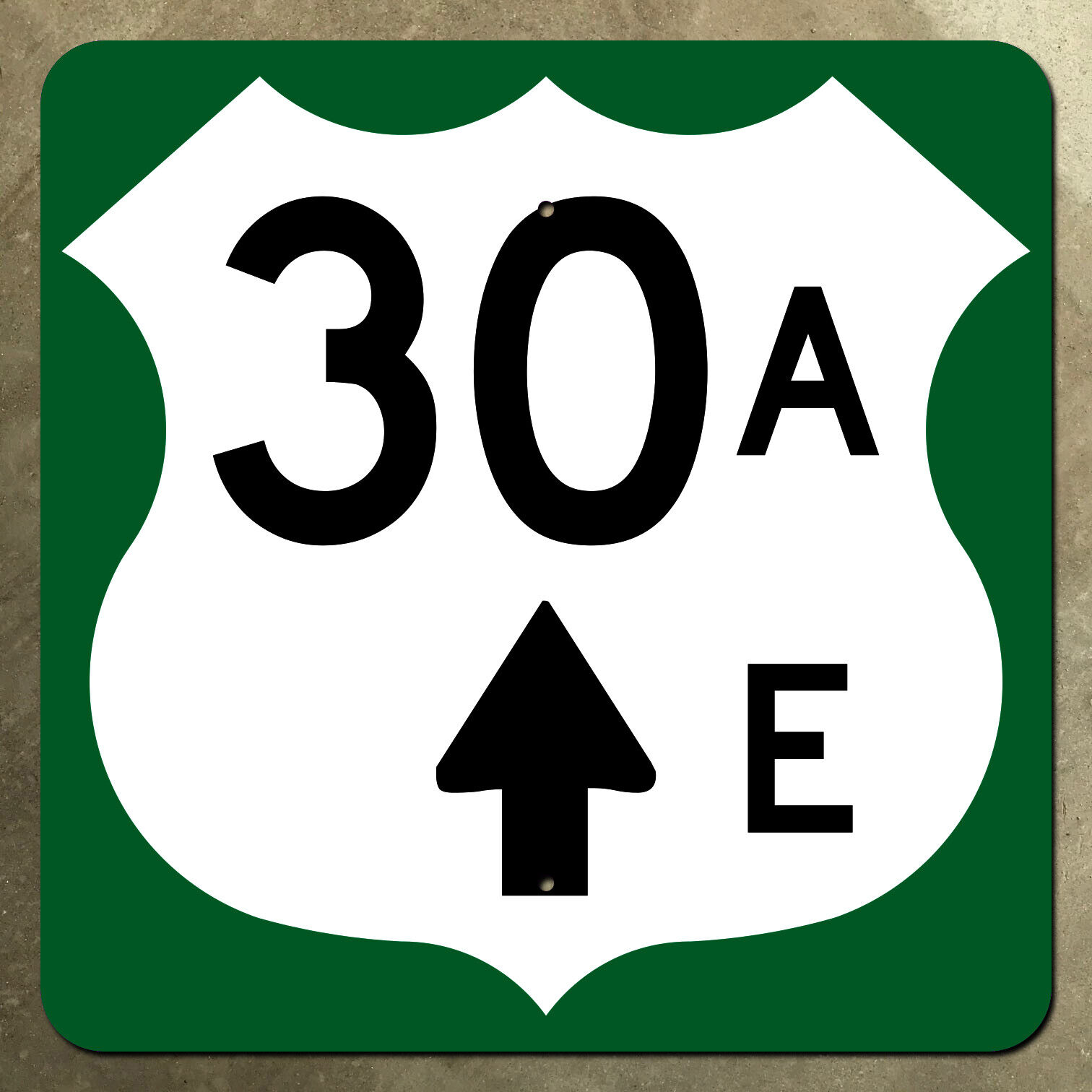 Nebraska US route 30A Lincoln highway marker road sign shield 1961 arrow 16x16