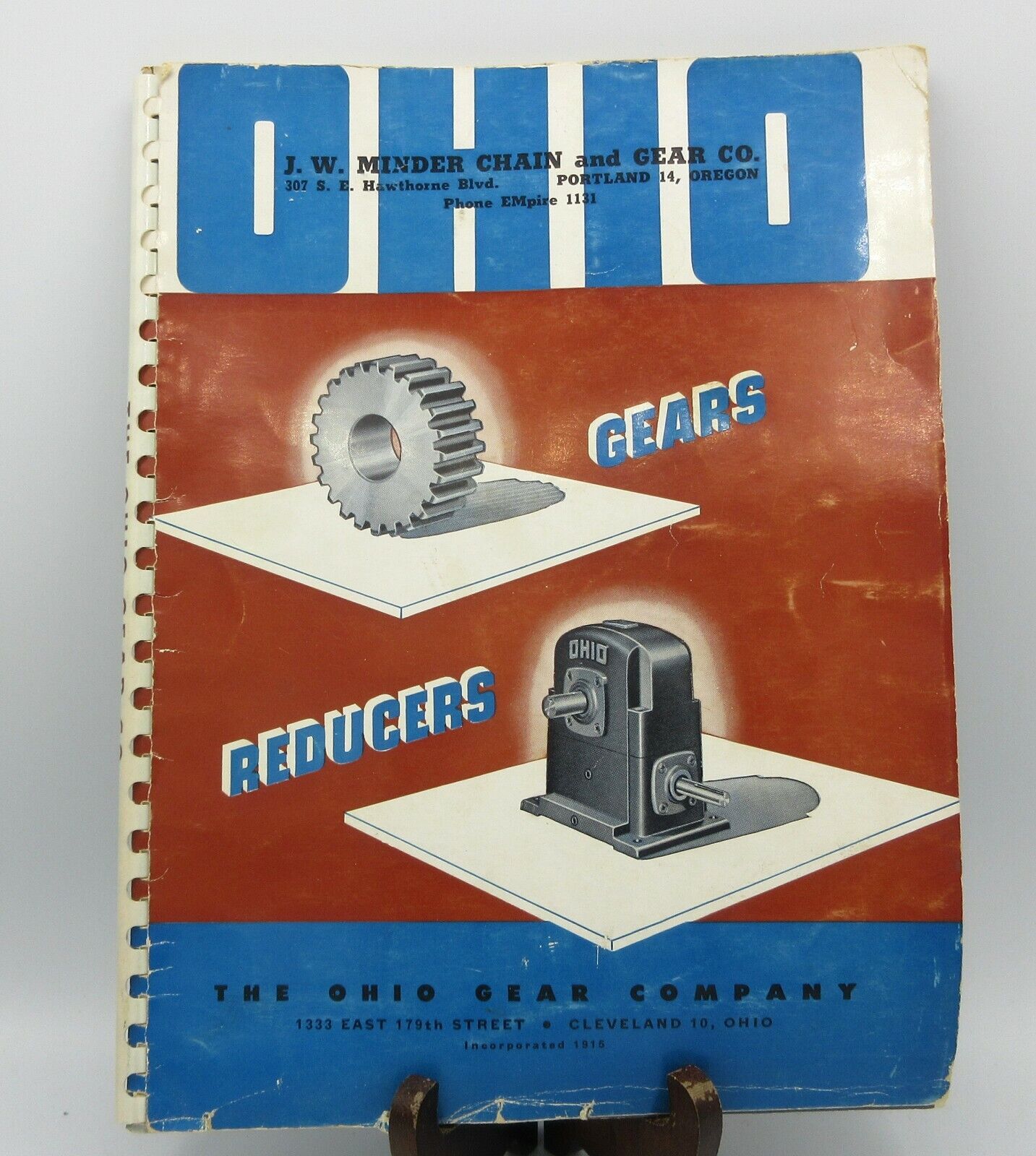 Vintage 1950's Ohio Gear Company Gears and Reducers Catalog Minder Chain Company