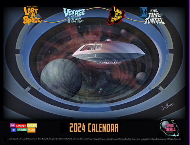 The Fantasy Worlds of Irwin Allen - 2024 Calendar Lost in space Time Tunnel