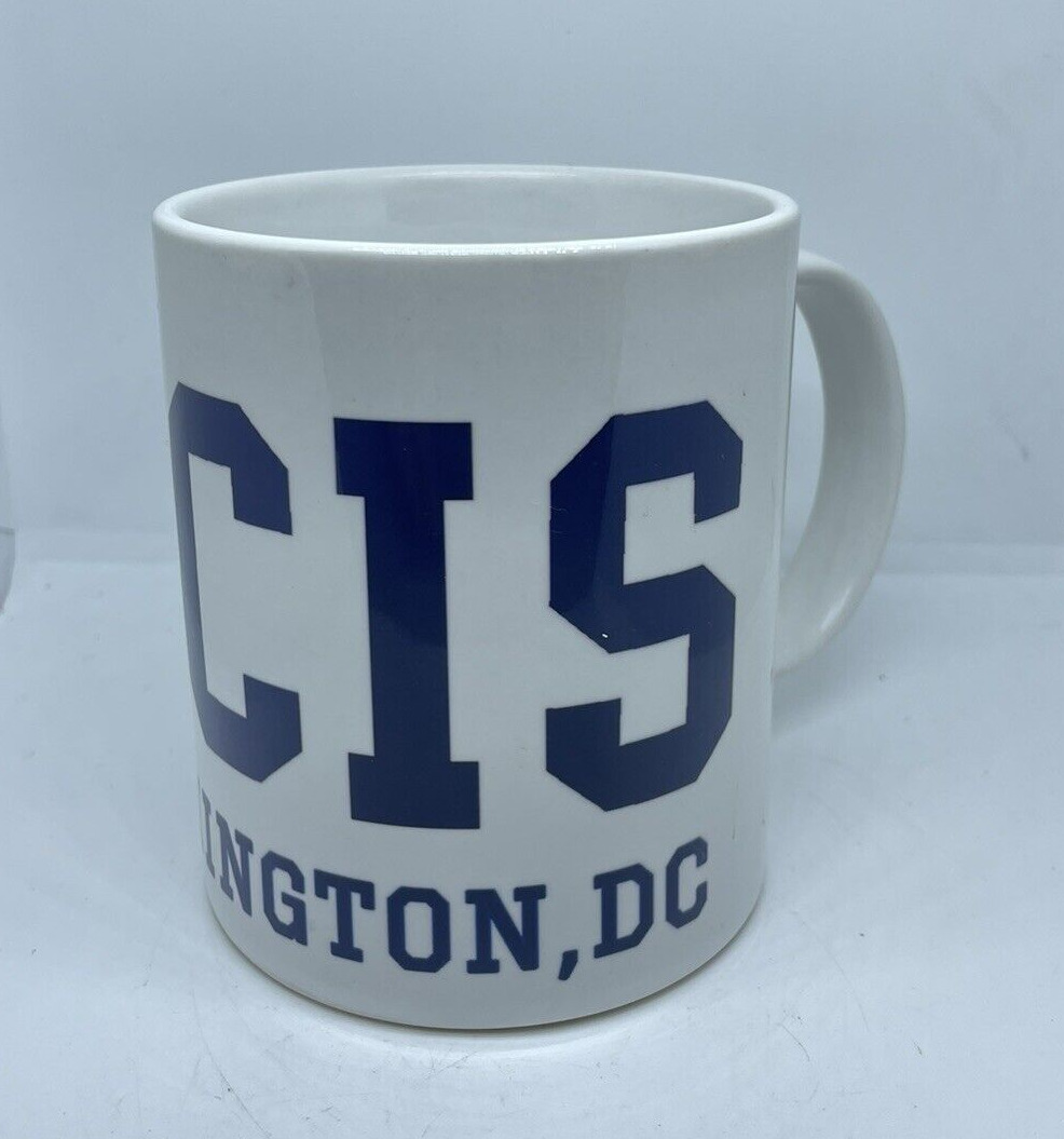 Vintage NCIS Washington DC White Coffee/Tea Mug ~ Ceramic Souvenir ~ NOS