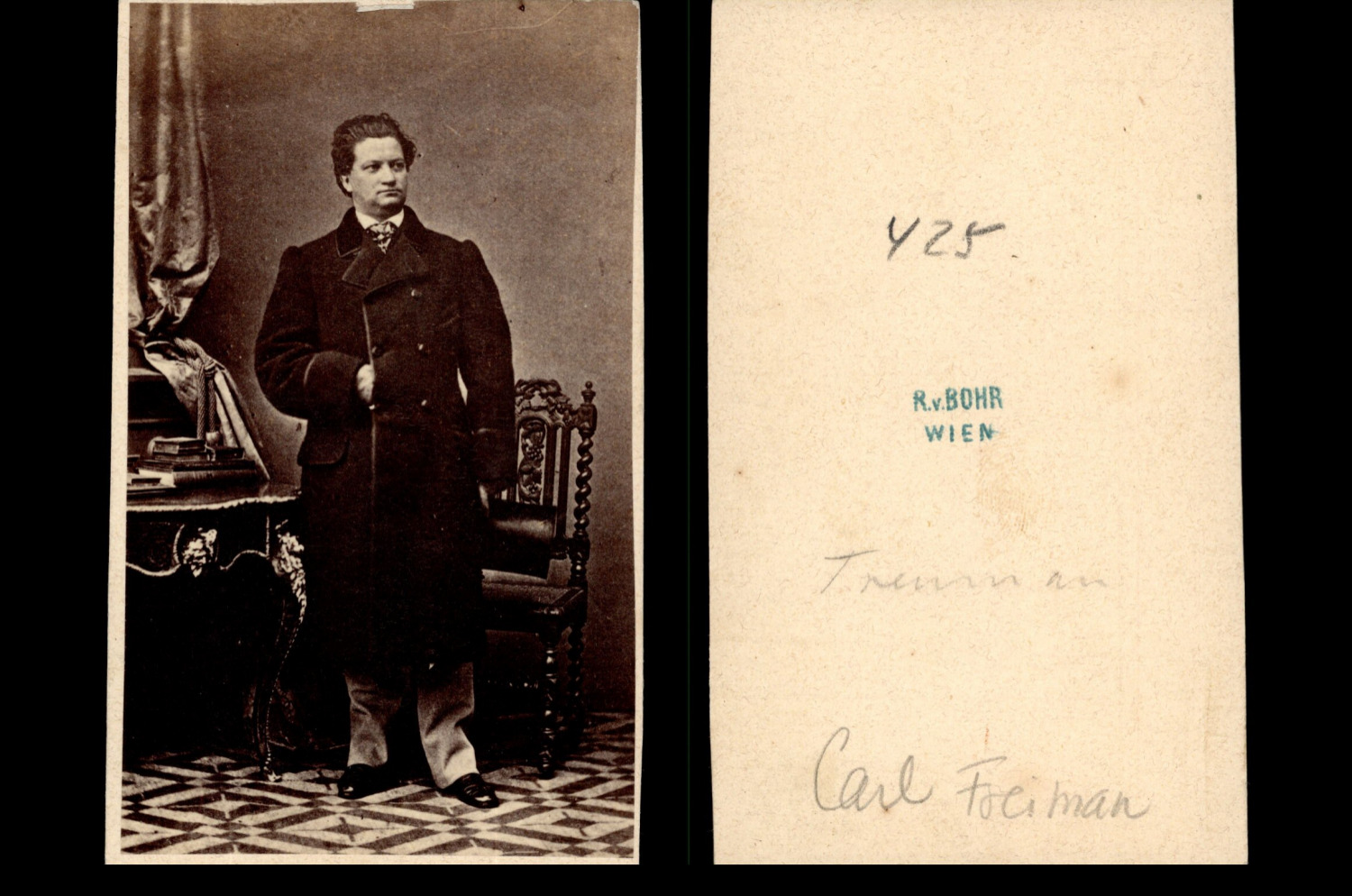 Bohr, Vienna, Carl Freiman Vintage Albums Print CDV. Alb Print