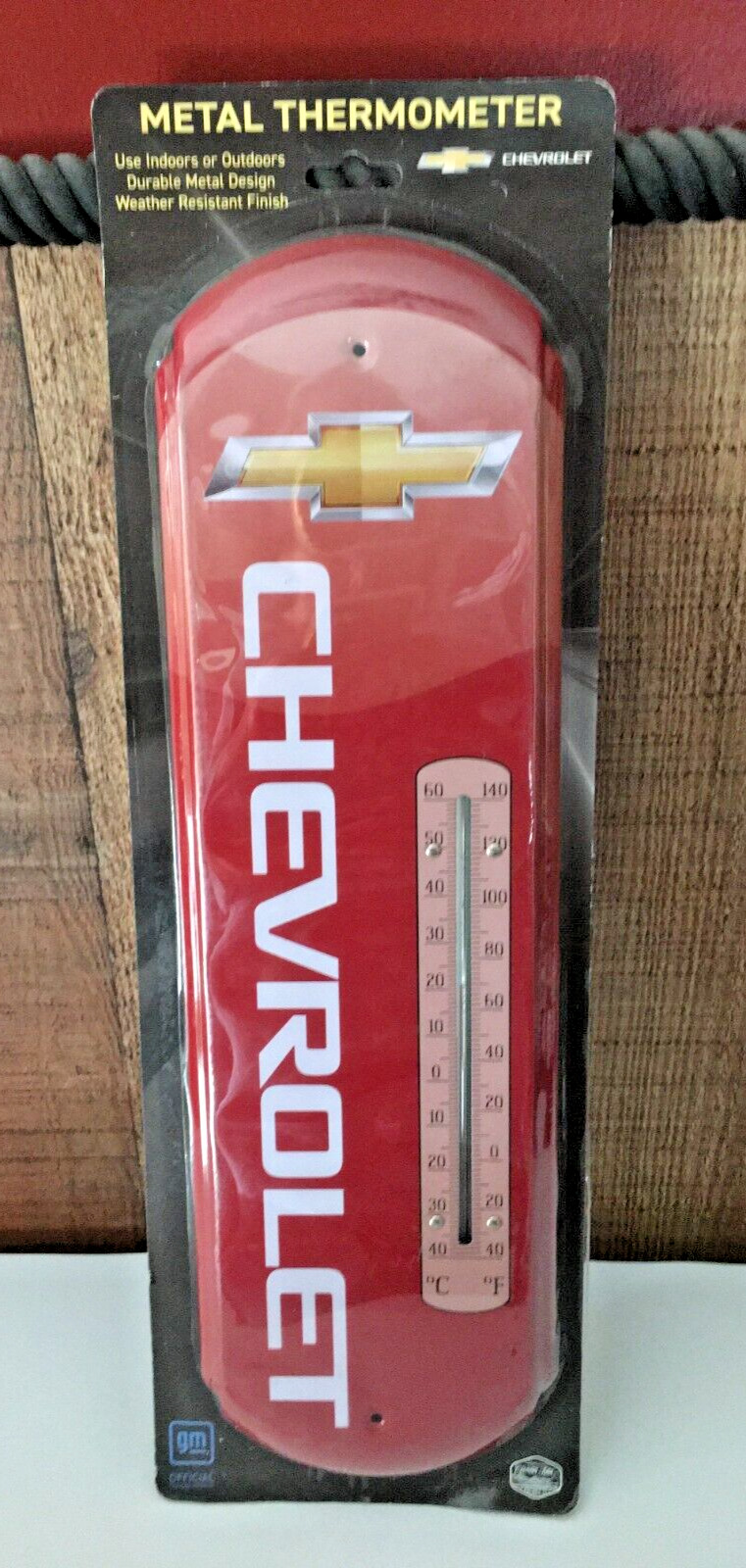 GM Officially Licensed Retro  Metal Wall Thermometer , Chevrolet Parts
