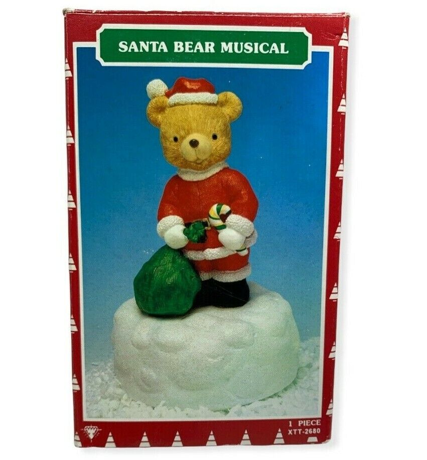 ~ Vintage Trippie's 1993 Christmas, Santa Bear Musical 