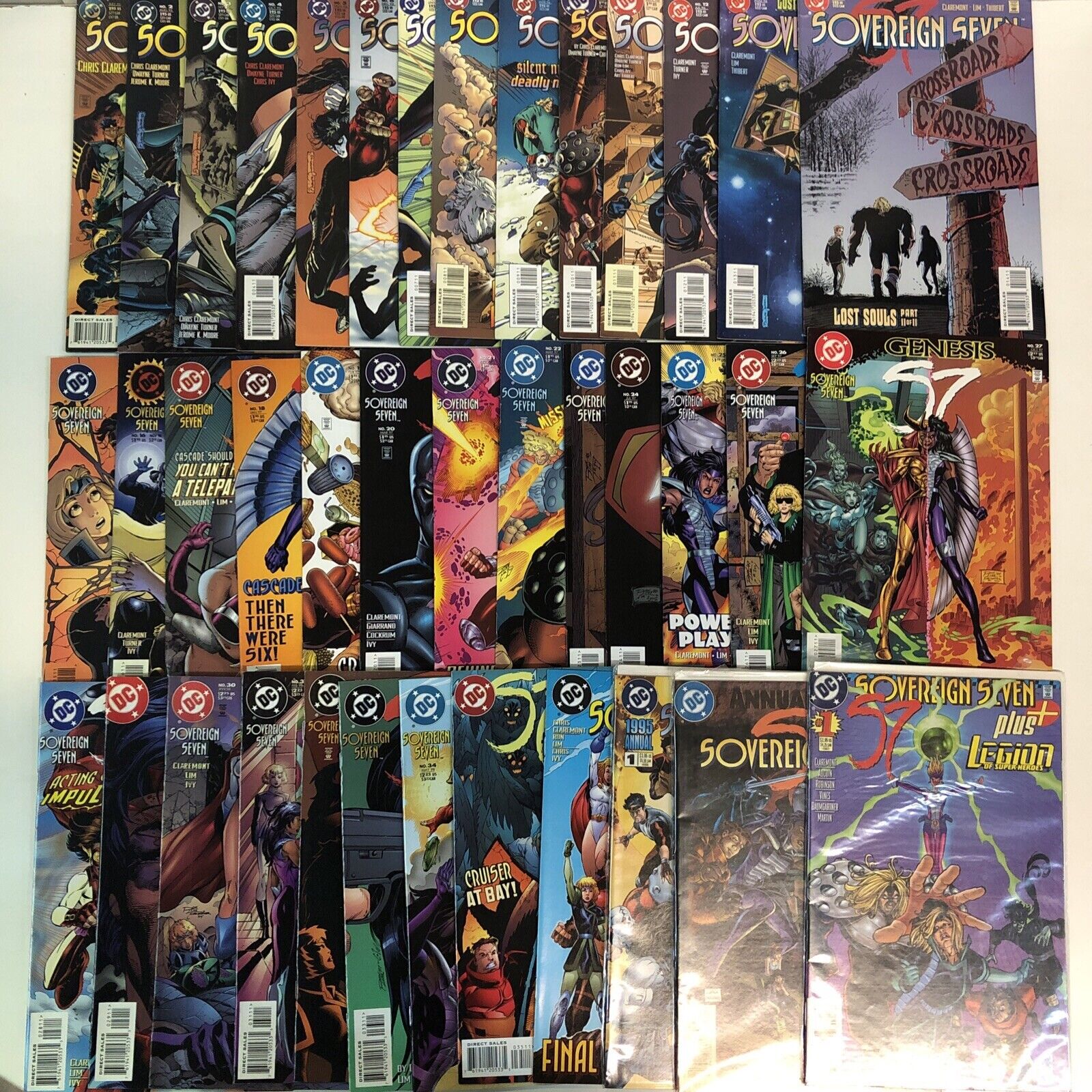 Sovereign Seven (1995) Complete Set # 1-36 & Annual # 1-2 & Plus # 1 (VF/NM) DC