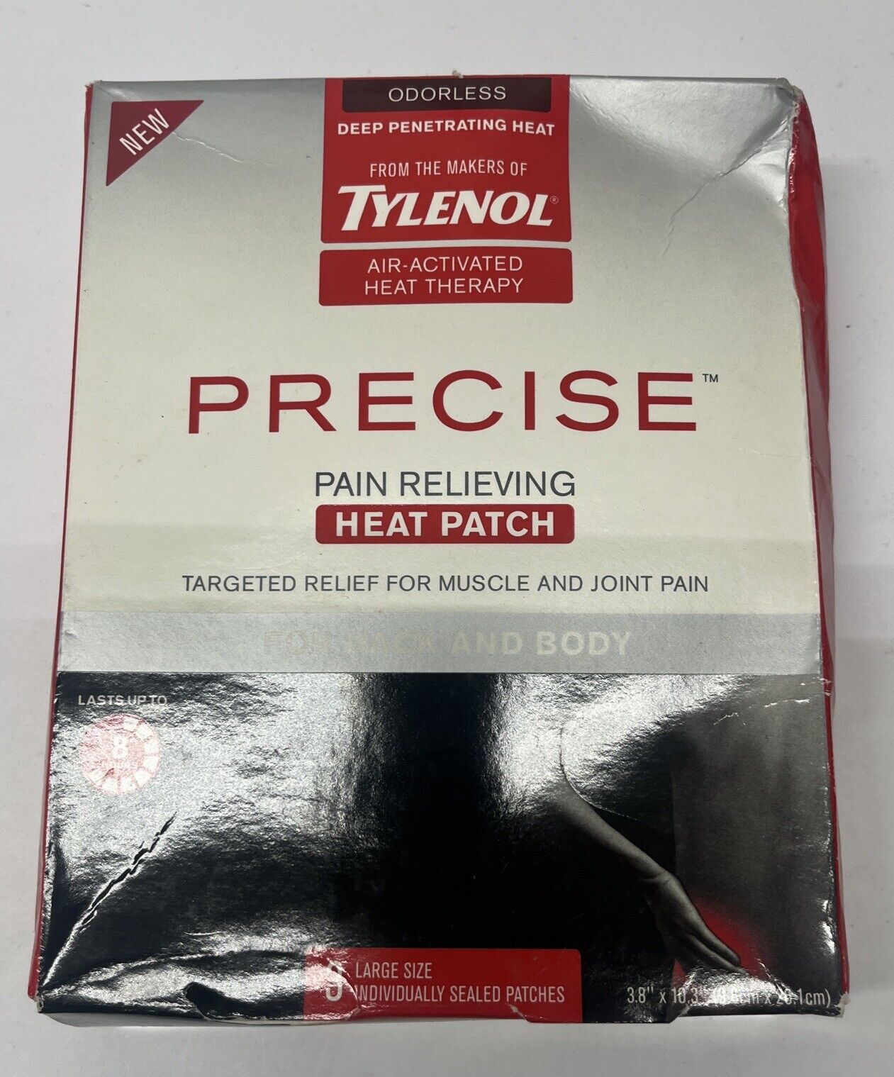 1 Pack of 3 Tylenol Precise Pain Relieving Heat Patch back and body Collectible