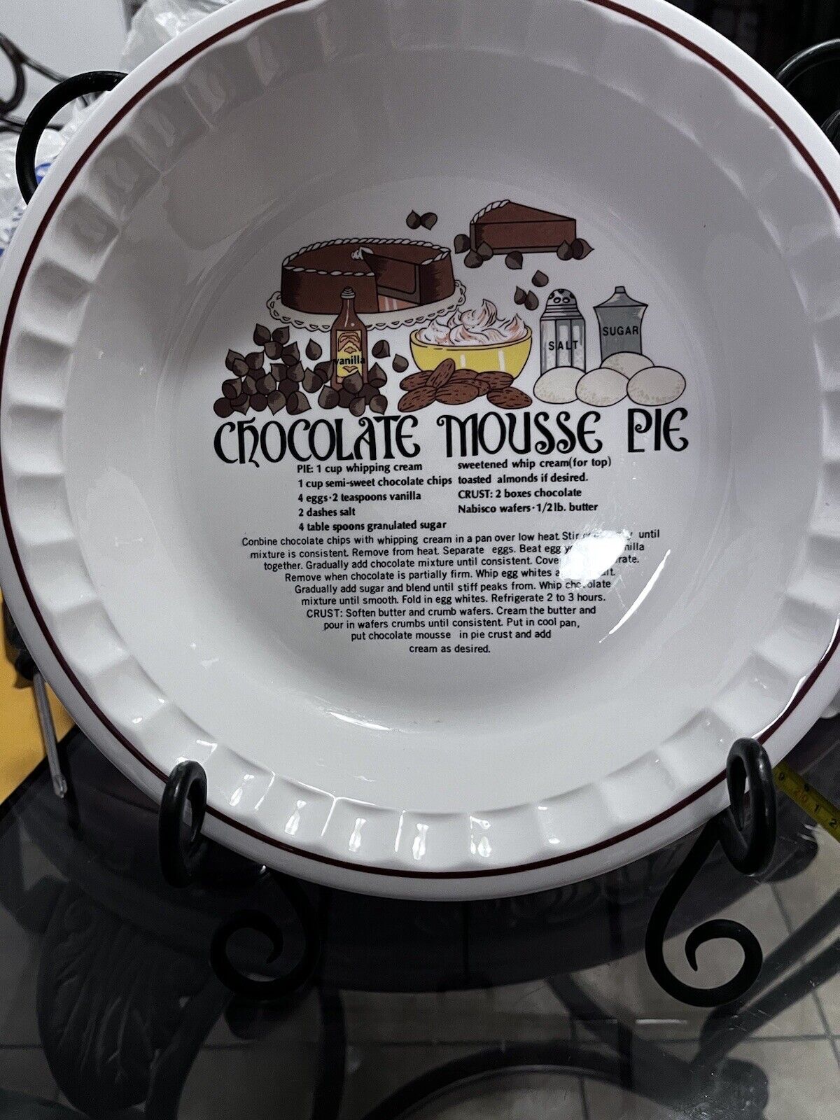 Hankook Home Chocolate Moose Pie Plate 10\