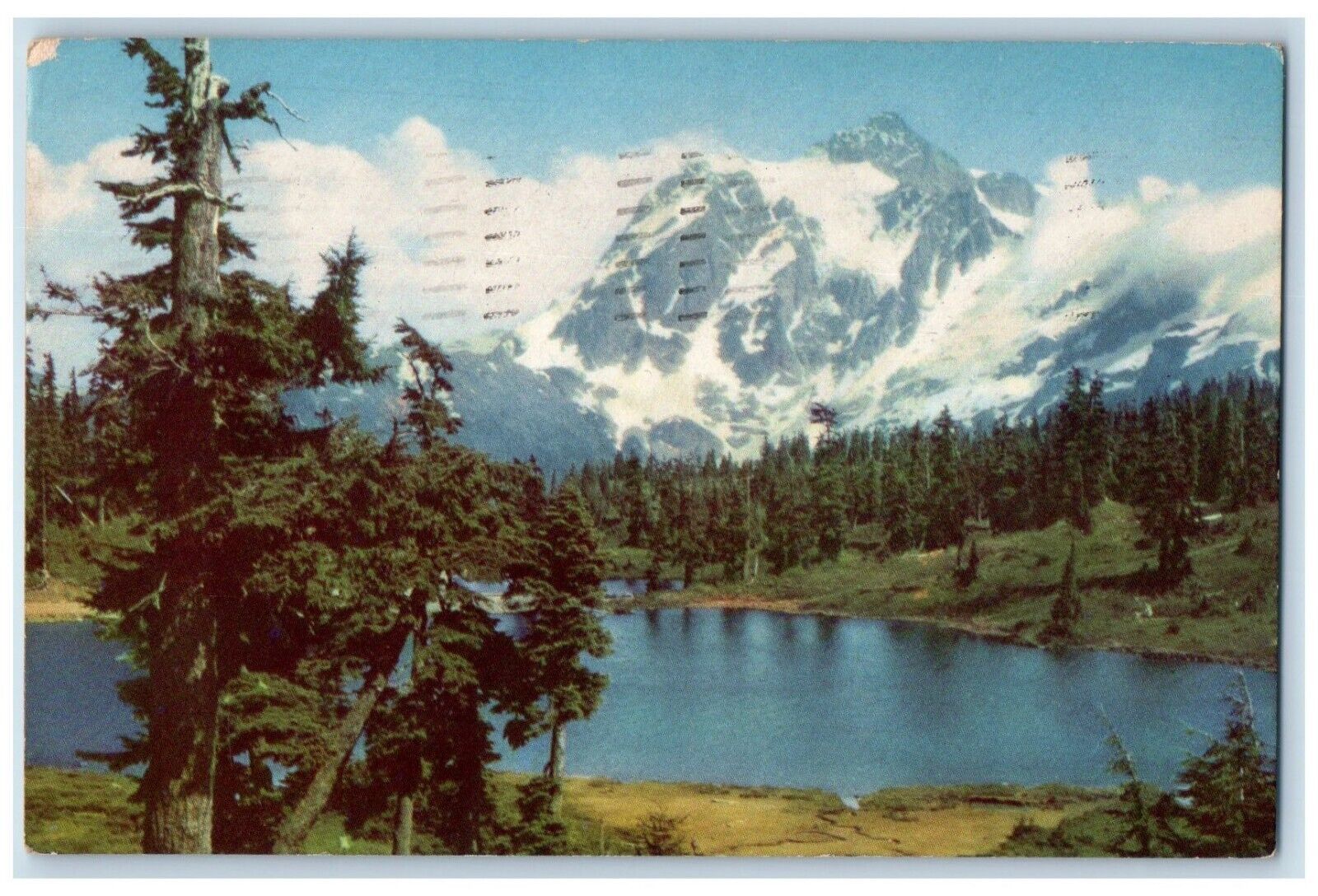 1948 Mount Shuksan Northern Washington Union Oil Company Renton WA Postcard