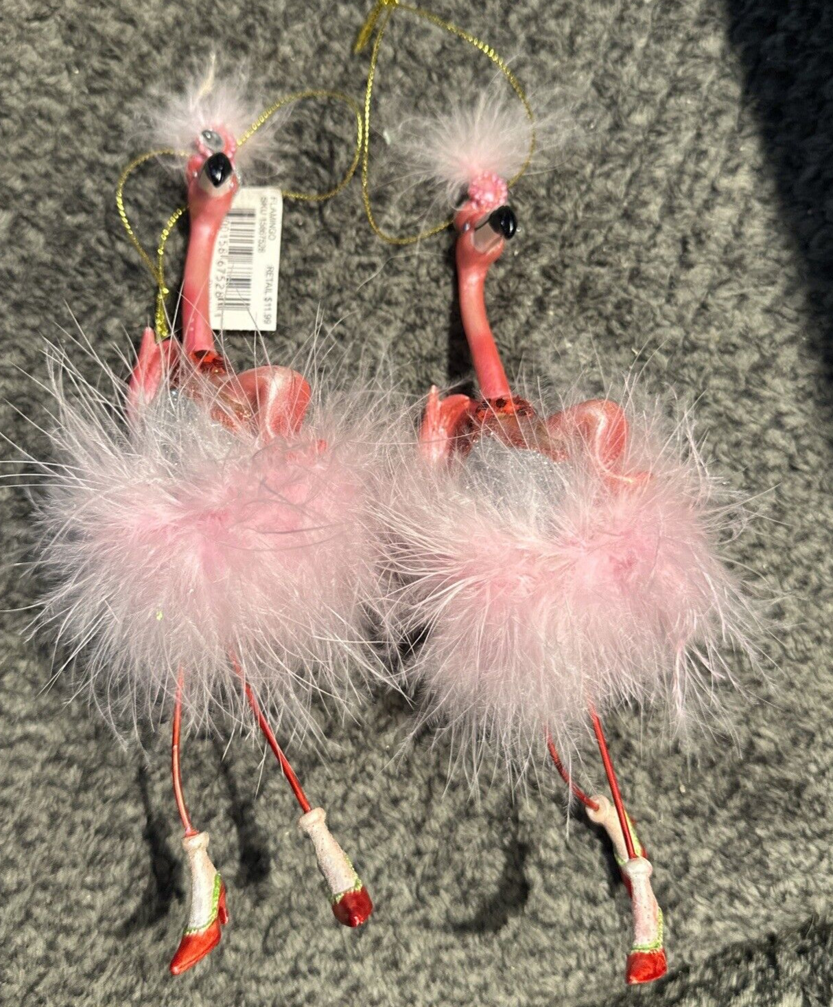 Brighten The Season Flamingo Christmas Ornament Set Of 2
