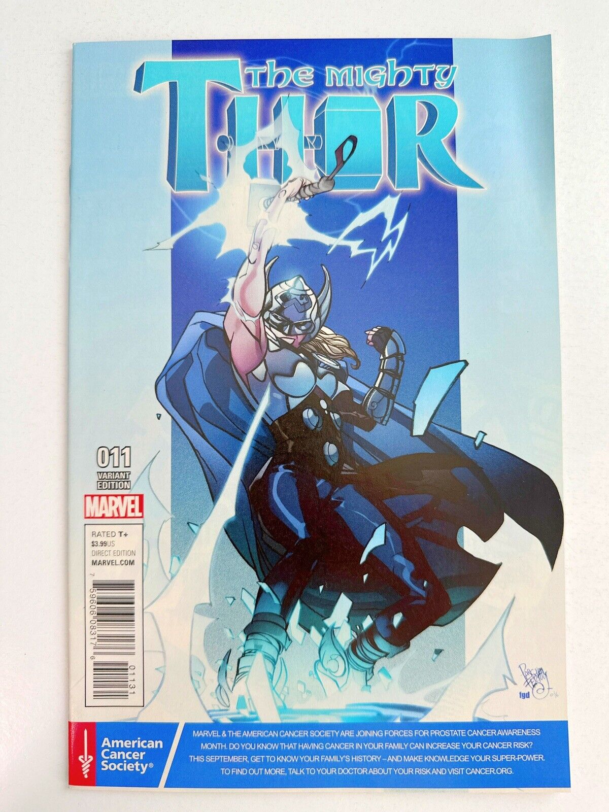 MIGHTY THOR #11 Pasqual Ferry Prostate Cancer Awareness Variant 2015