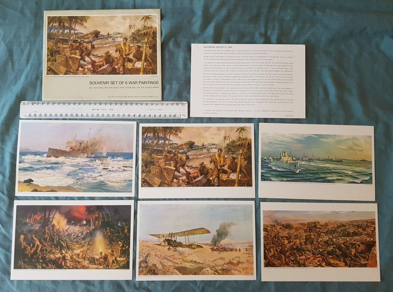 Australian War Memorial Artists at War prints & postcards (c. early 1980s)