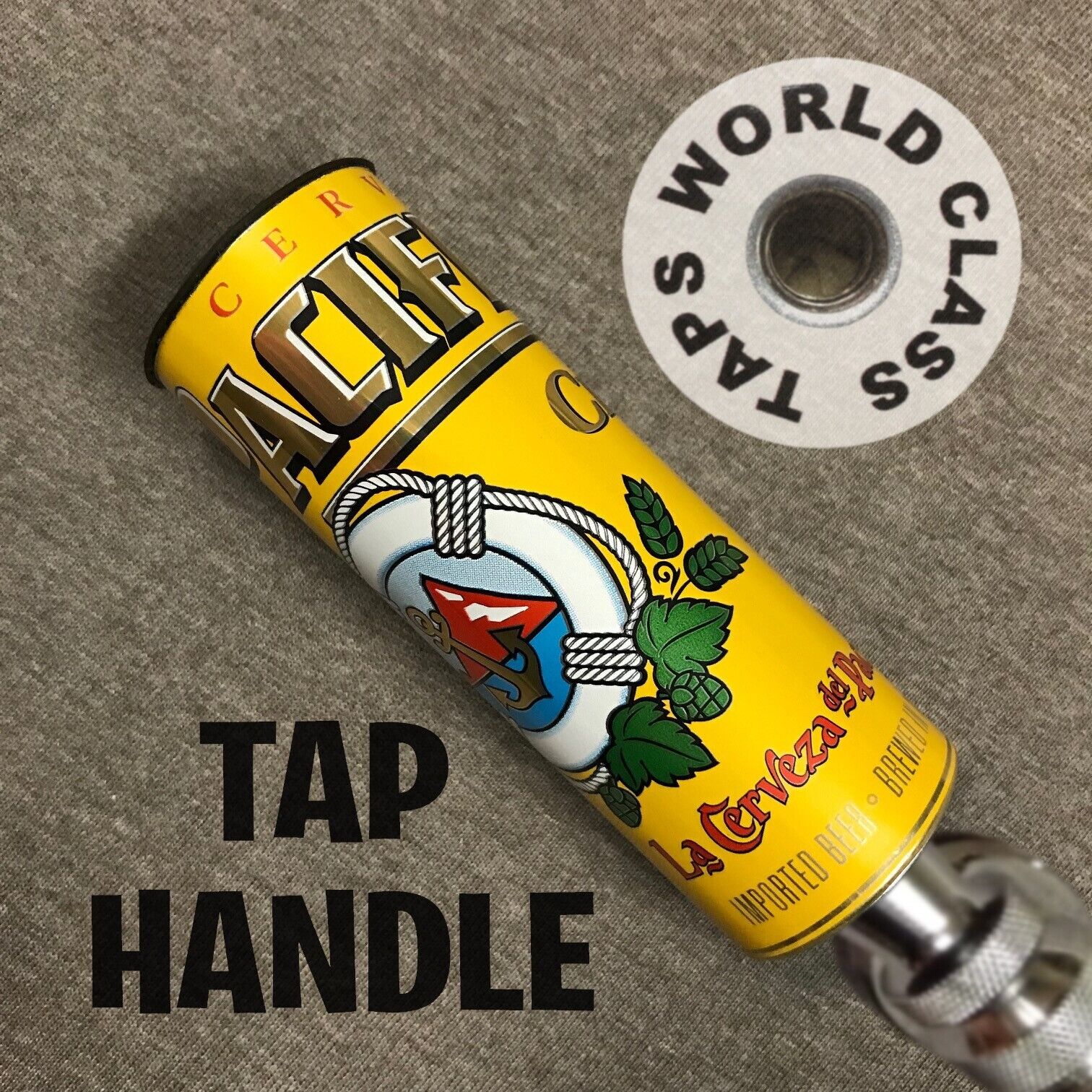 nice 4in STUBBY PACIFICO CERVEZA BEER TAP HANDLE marker TAPPER low clearance