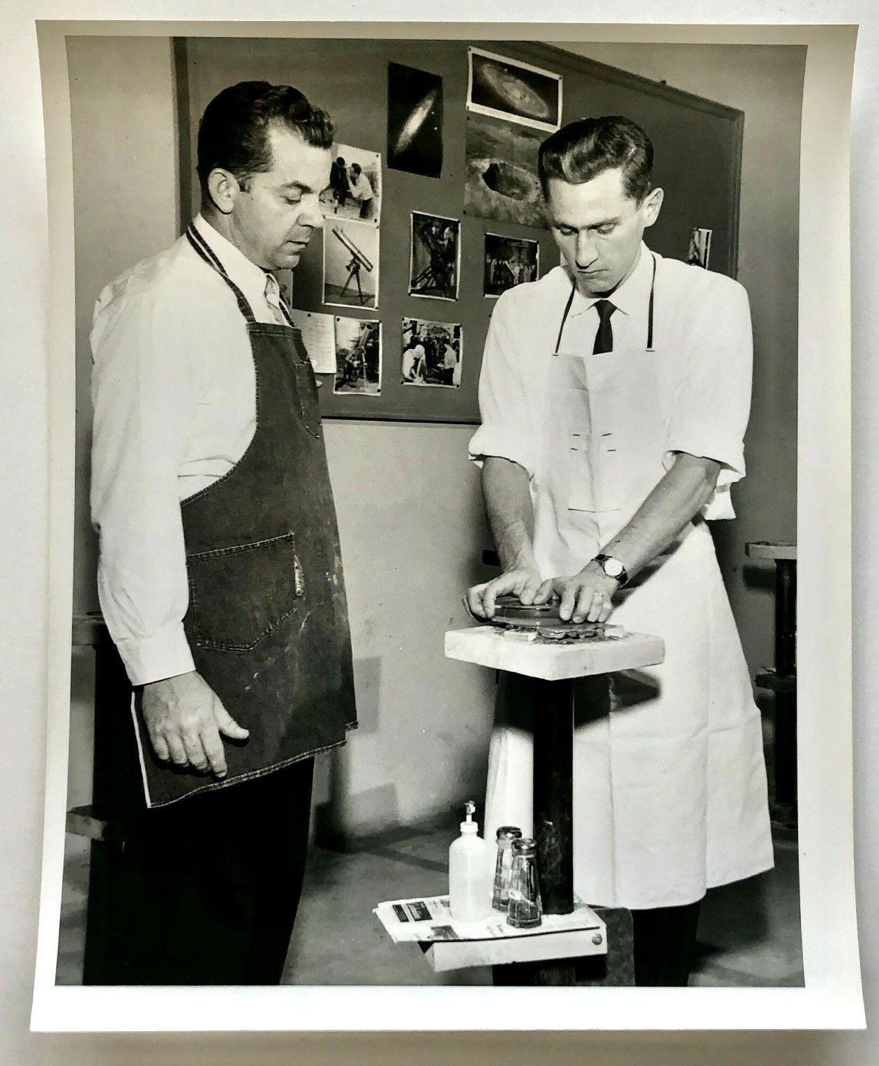 1960s Male Scientist Performing Unknown Experiment Photo Vintage
