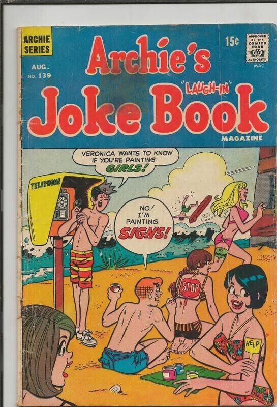 Archie\'s Joke Book #139 ORIGINAL Vintage 1969 Archie Comics GGA