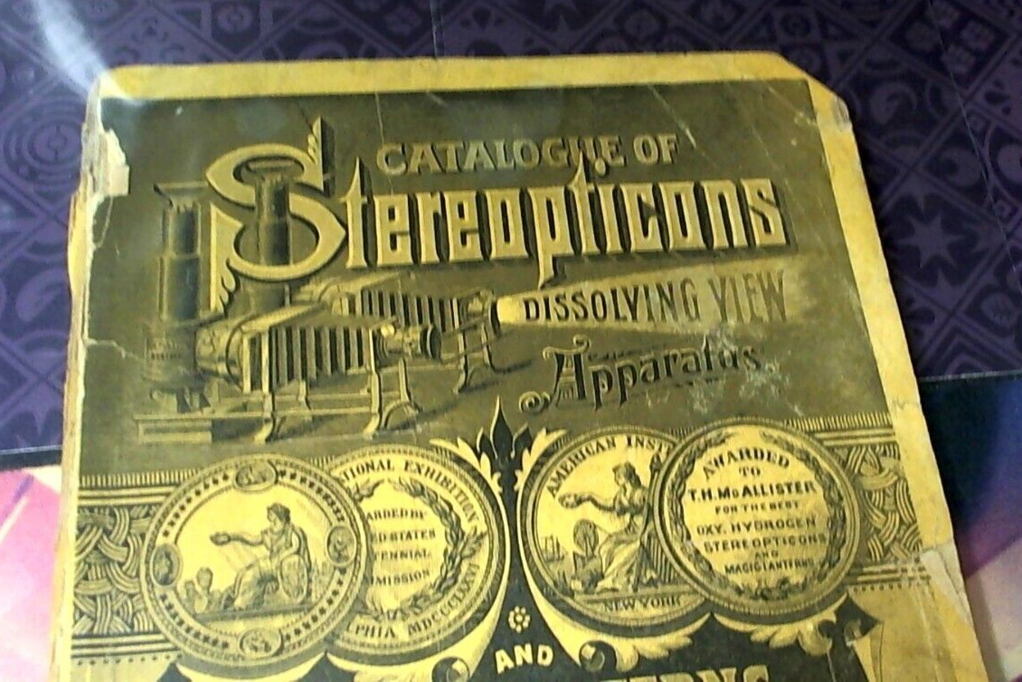 Catalogue of Stereopticons 1895 Magic lantern T.H.Mcallister Rare 