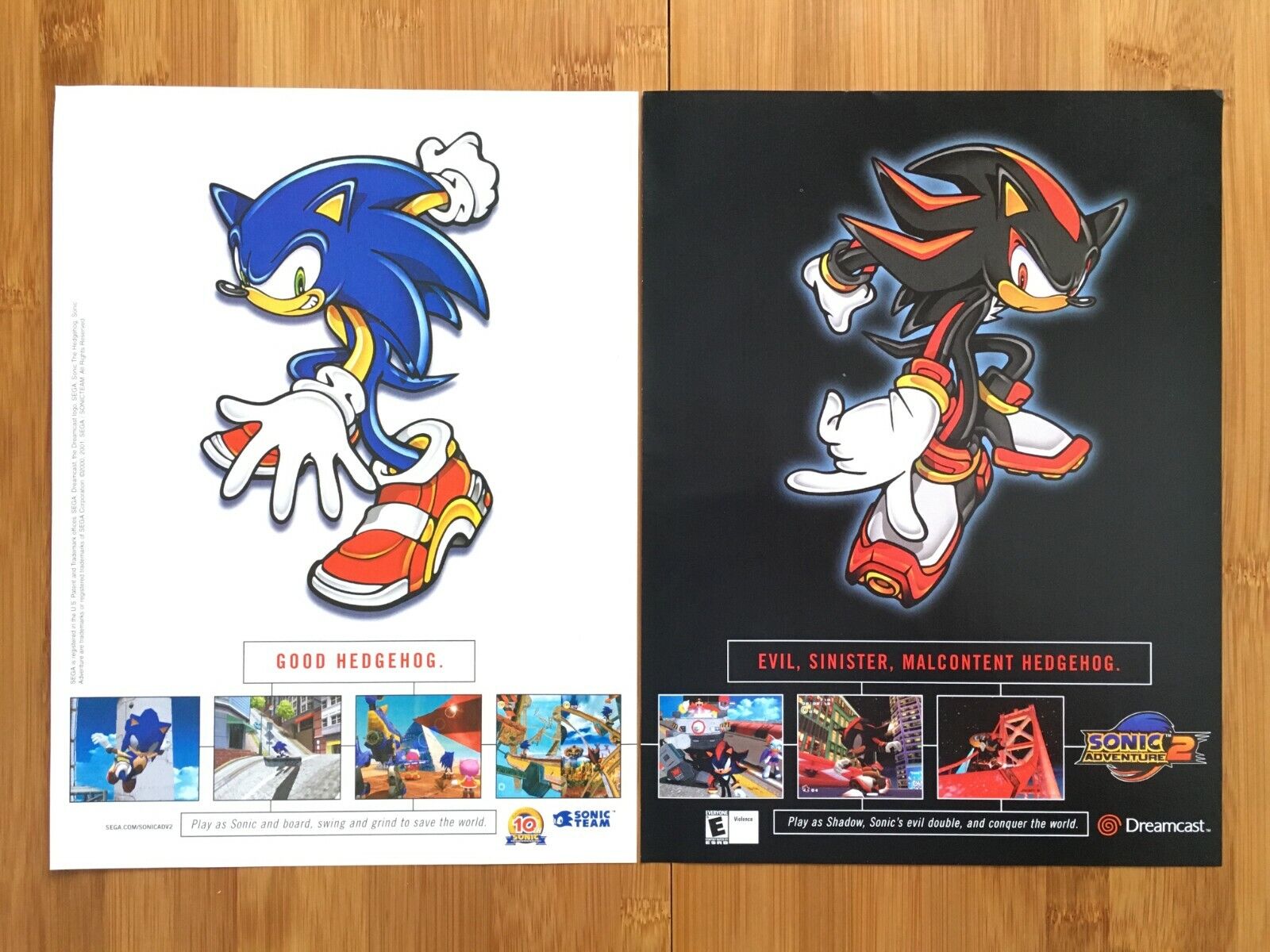 2001 Sonic Adventure 2 Dreamcast Vintage Print Ad/Poster Official Sega Promo Art
