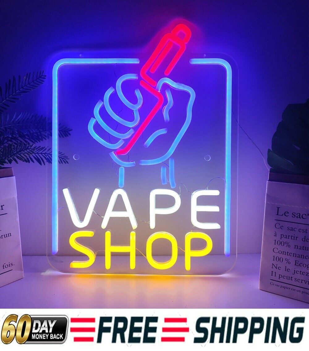 Vape Smoke Shop Advertising LED Neon Light Sign 40x60 Club Business Display Arts
