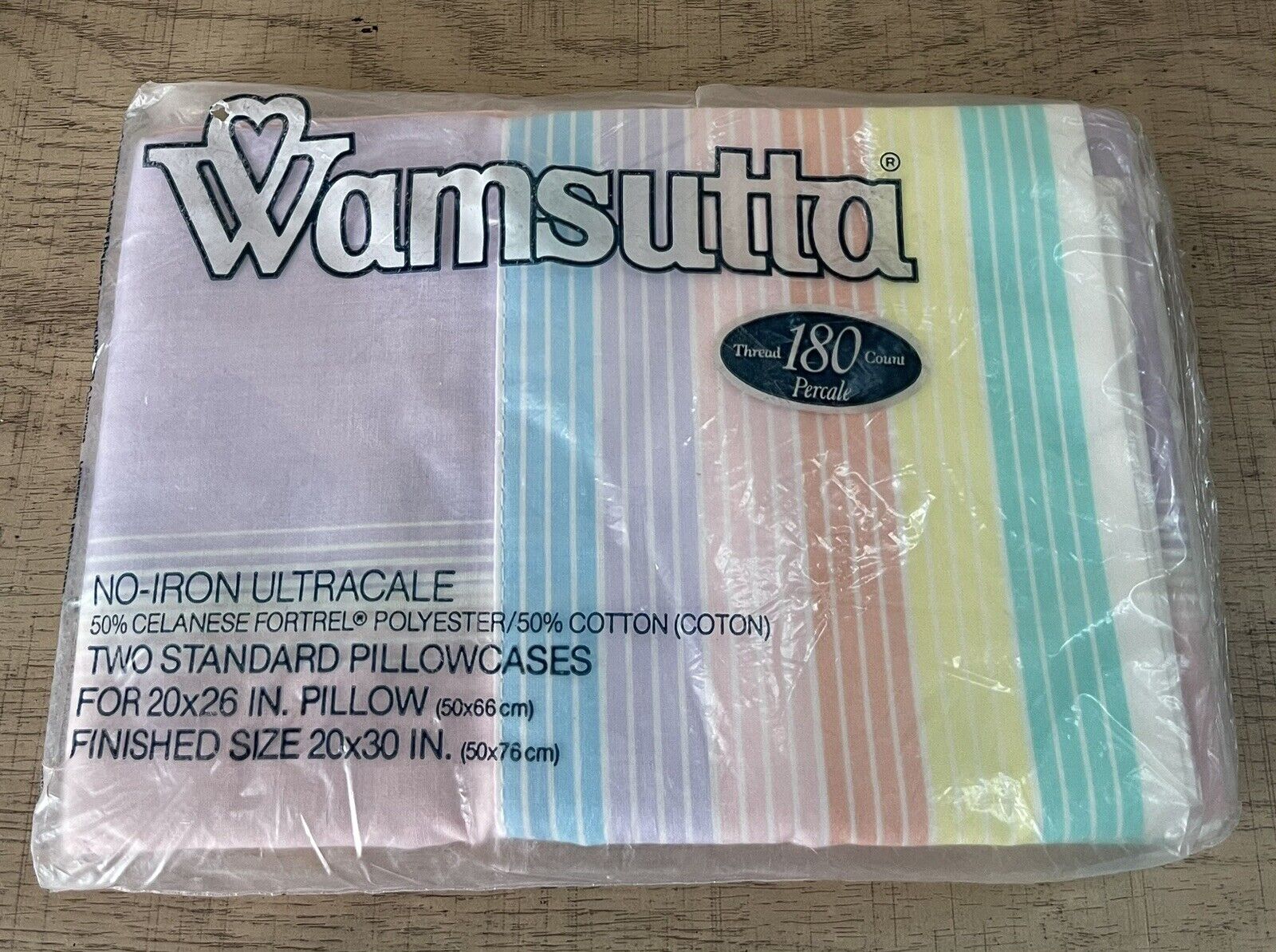 Vintage 1970s 80s Pillowcases Wamsutta Ultracale Standard New Old Stock