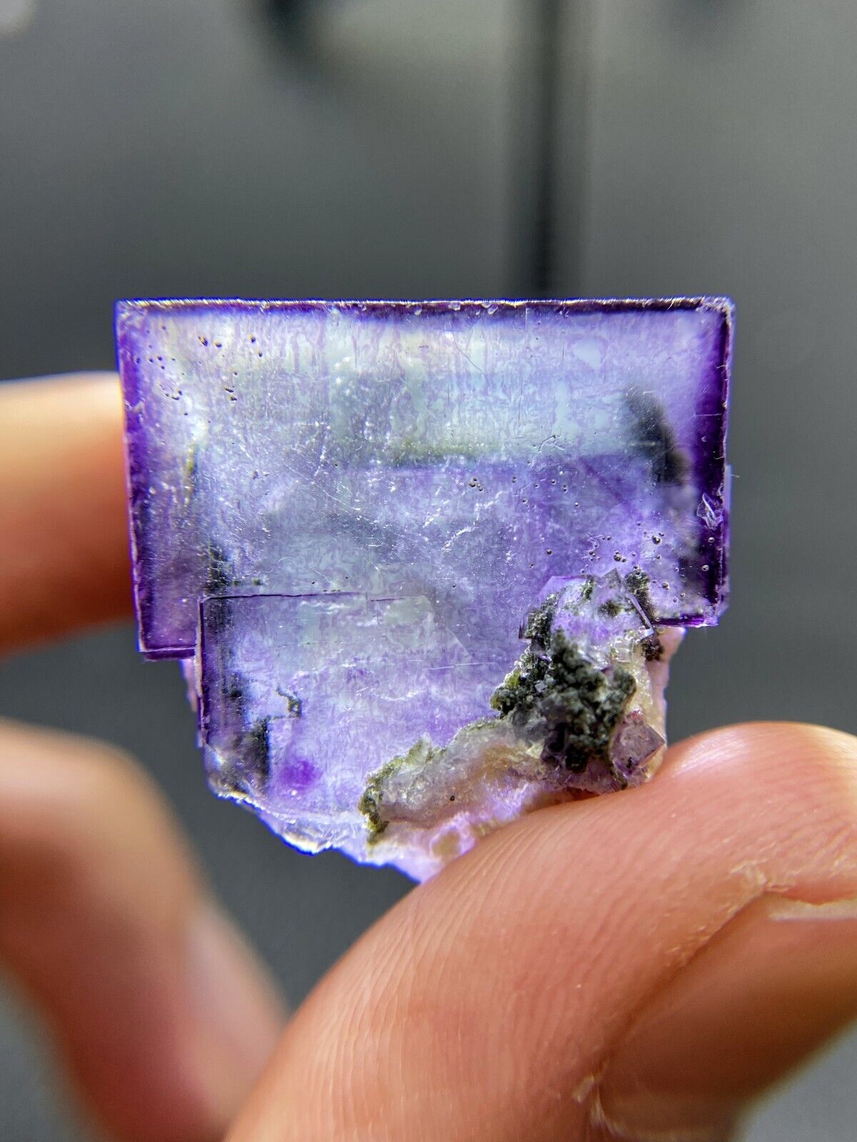 TOP  35g beautiful natural purple window fluorite - Yao Gang Xian, China