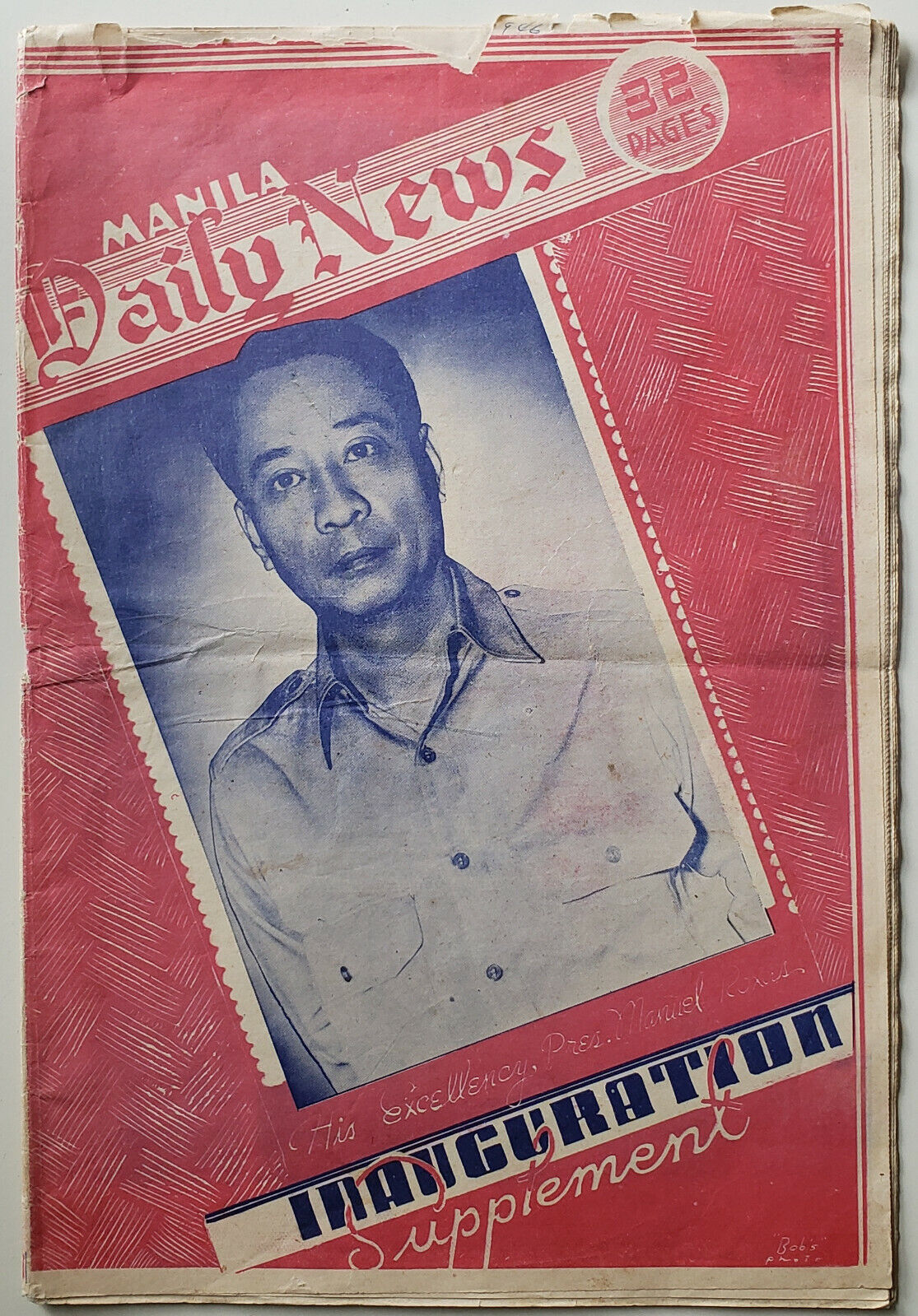 Manila Daily News Manuel Roxas Presidential Inauguration Supplement, 1946