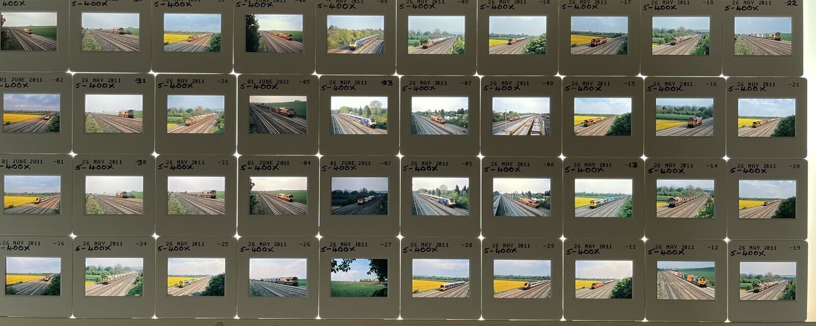 Original 35mm Train Slides X 40 Hinksey Free UK Post Date 2011 (B81)