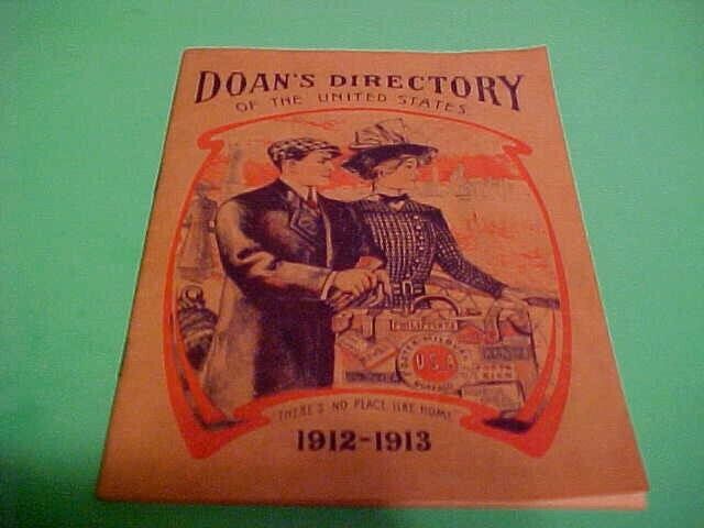 Vintage Doan\'s [Pills] Directory of the United States 1912-1913 EXCELLENT SHAPE