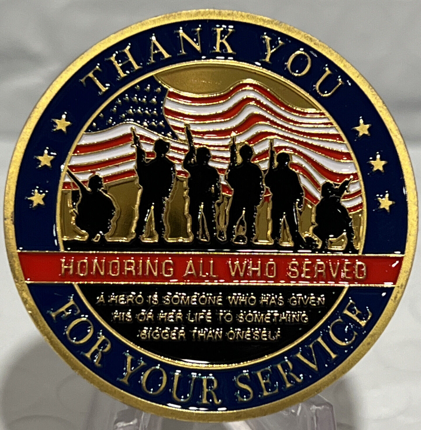 * “Thank You Veteran for Your Service”Military Challenge Coin Honoring Veterans