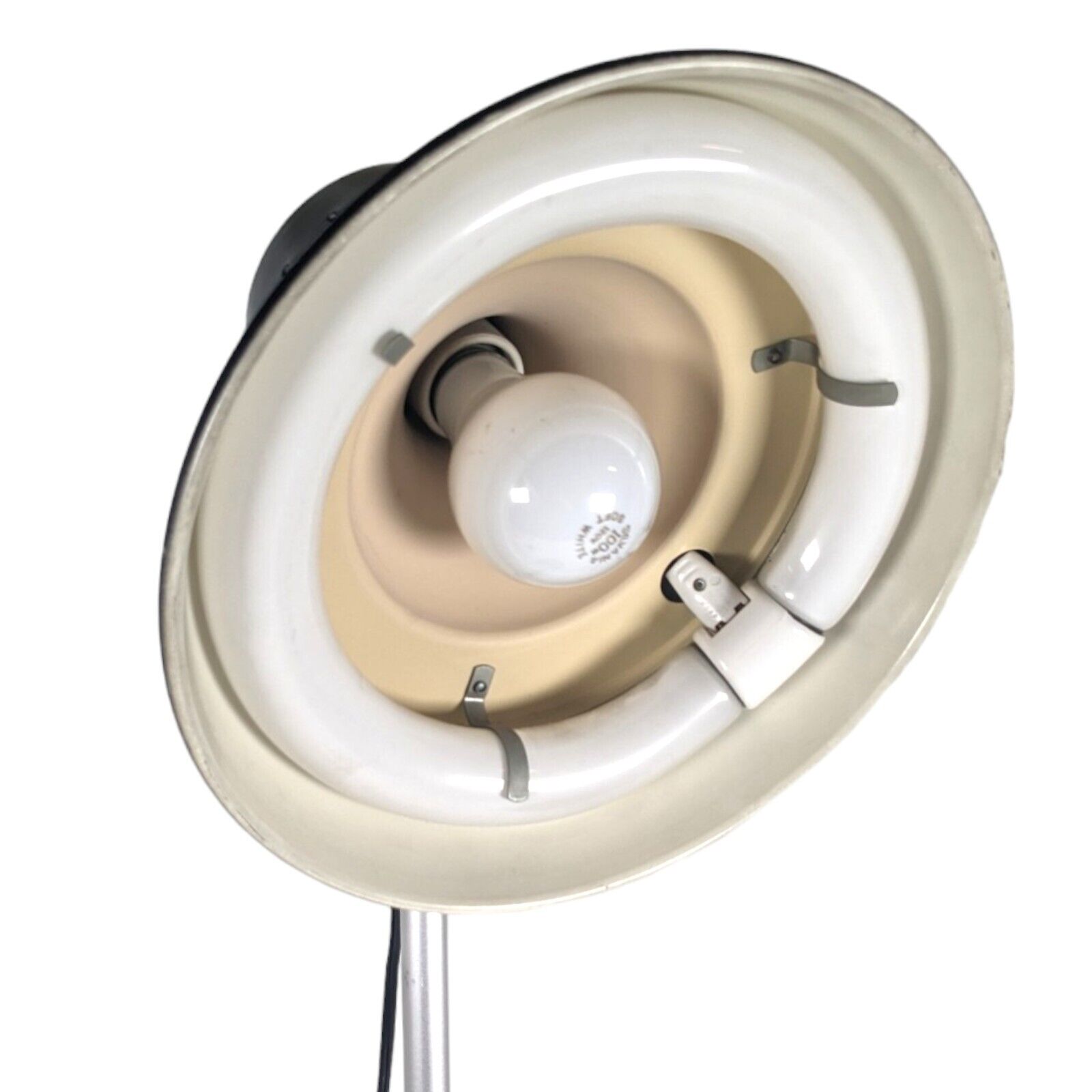 MCM  Industrial  Adjustable  Height Floor Lamp Flourescent Dual Bulb   ~Amplex