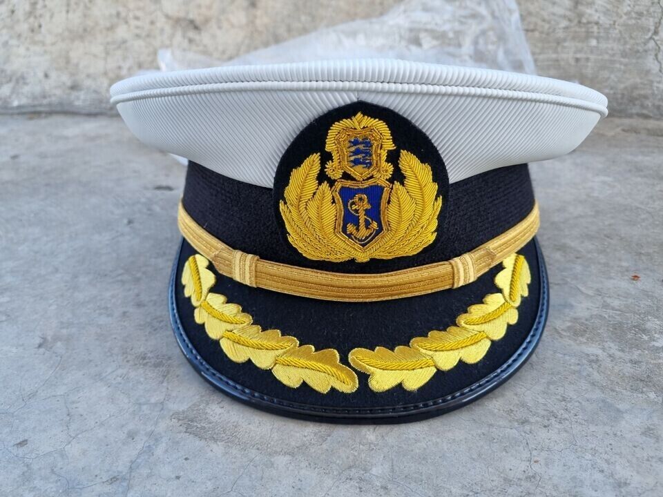 New BELGIUM NAVY Officer Hat Repro , BELGIUM NAVY Visor Cap In All Sizes