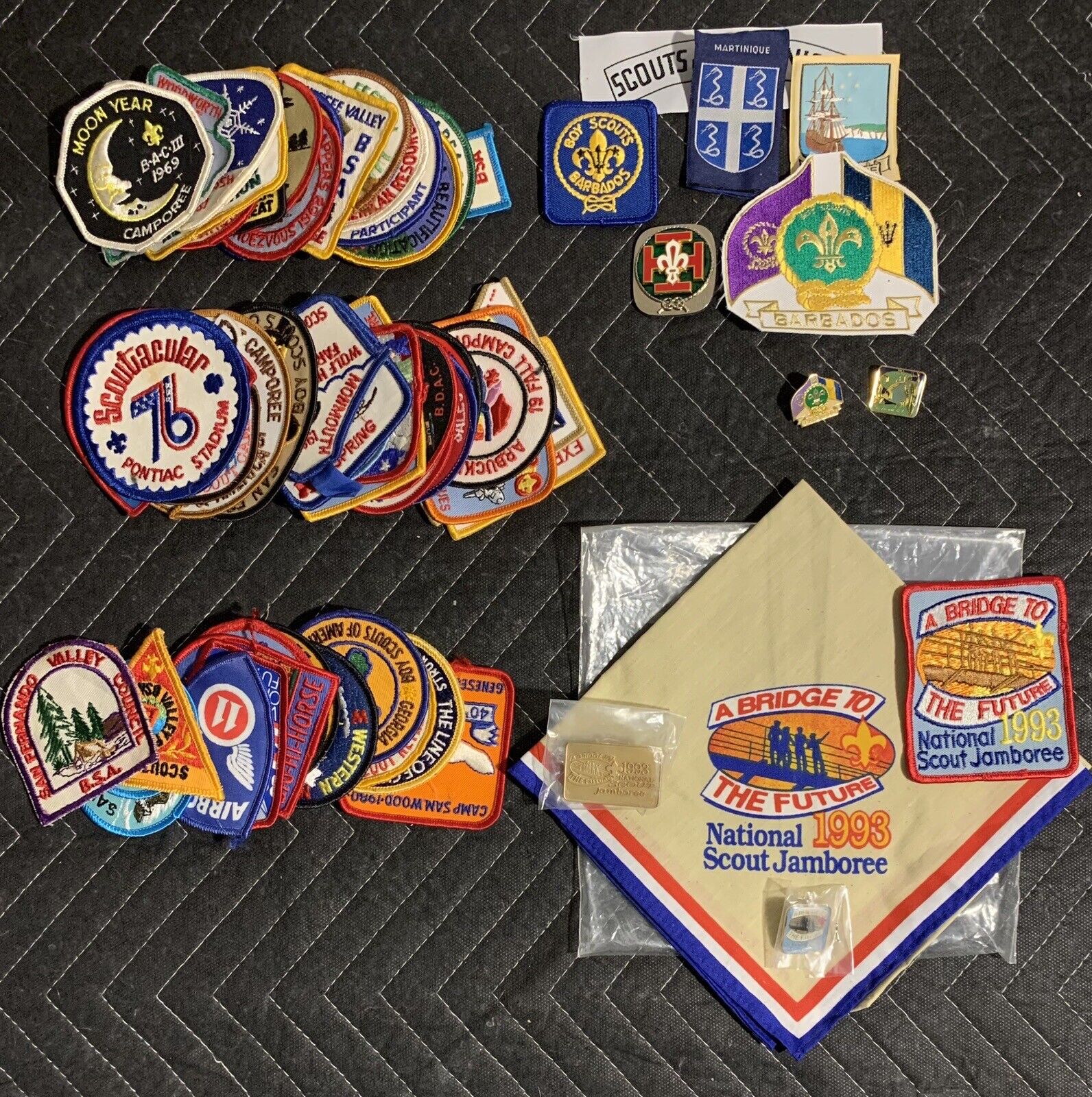 BSA - Vintage Modern Boy Scouts Patch Pin Neckerchief  Lot - 60\'s 70\'s 80’s 90’s