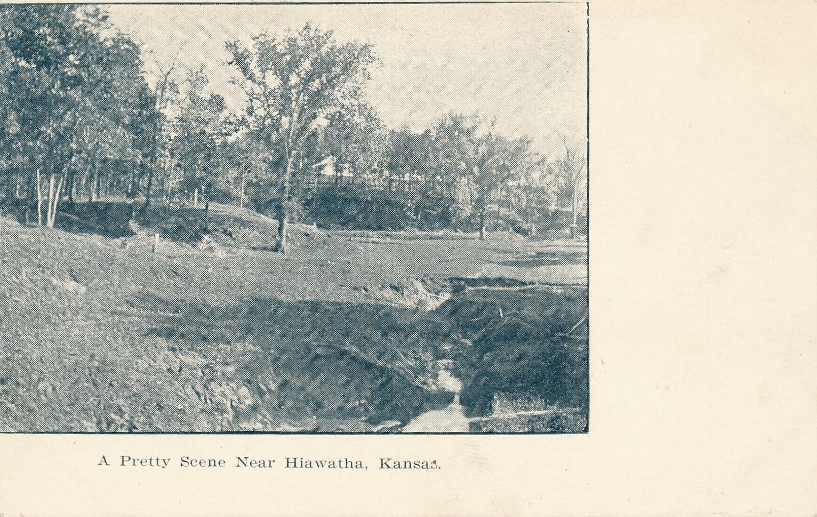 HIAWATHA KS – A Pretty Scene near Hiawatha – udb (pre 1908)