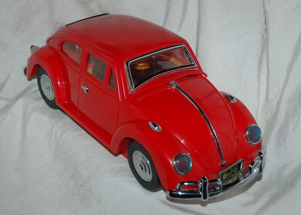 1960s/70s Vintage Red Volkswagen Beetle Model Car, Hidden Decanter Bar , Cheers
