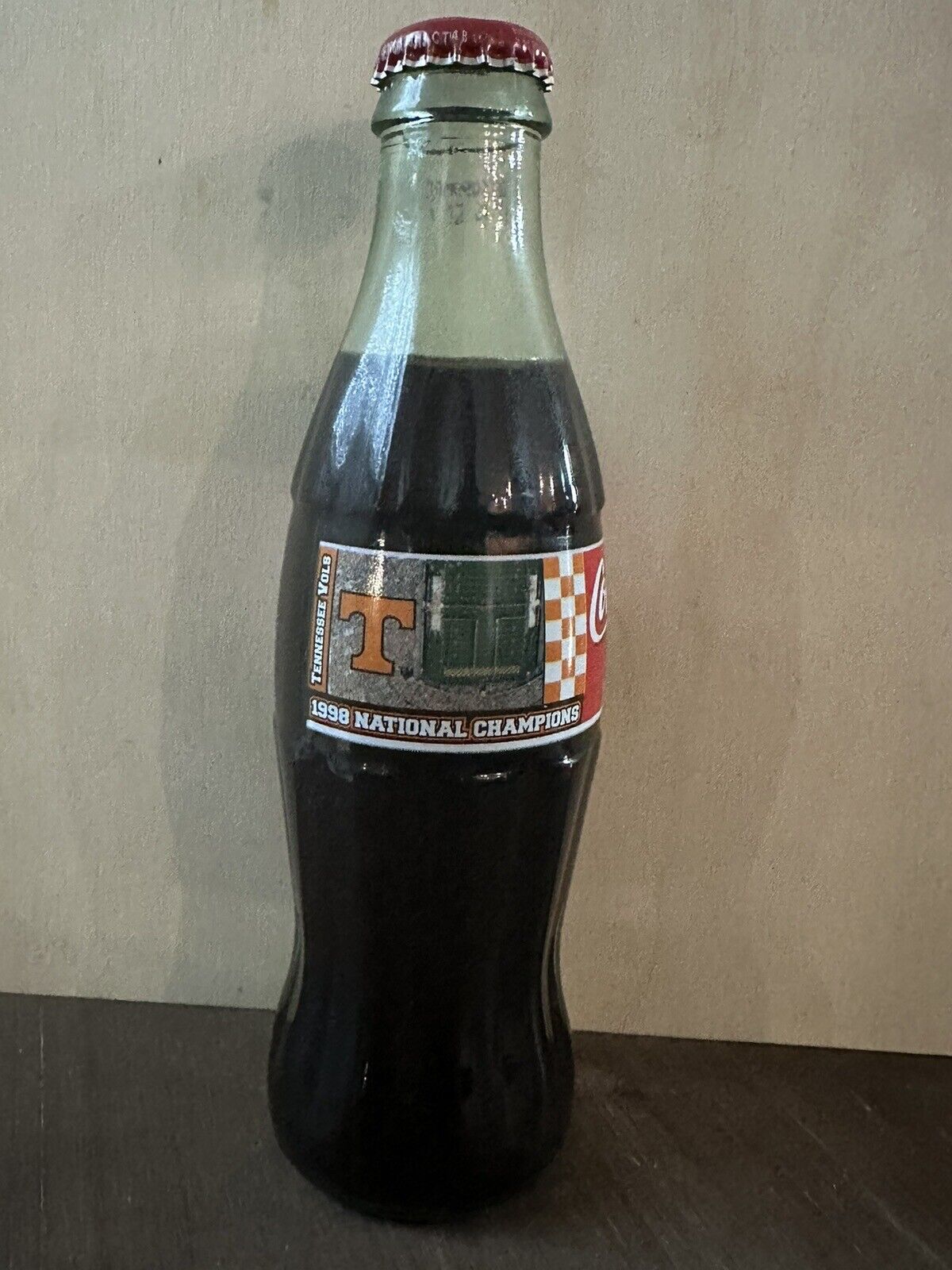 1998 Tennessee Vols Coca National Championship Cola Coke Bottle 8oz Unopened