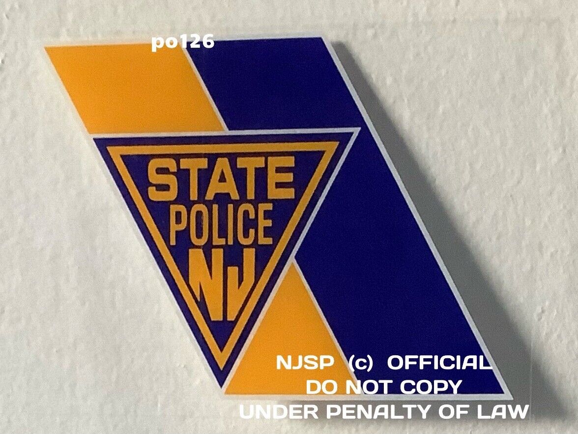 NJ NEW JERSEY STATE POLICE  “Collectible” Inside decal NJSP NJS