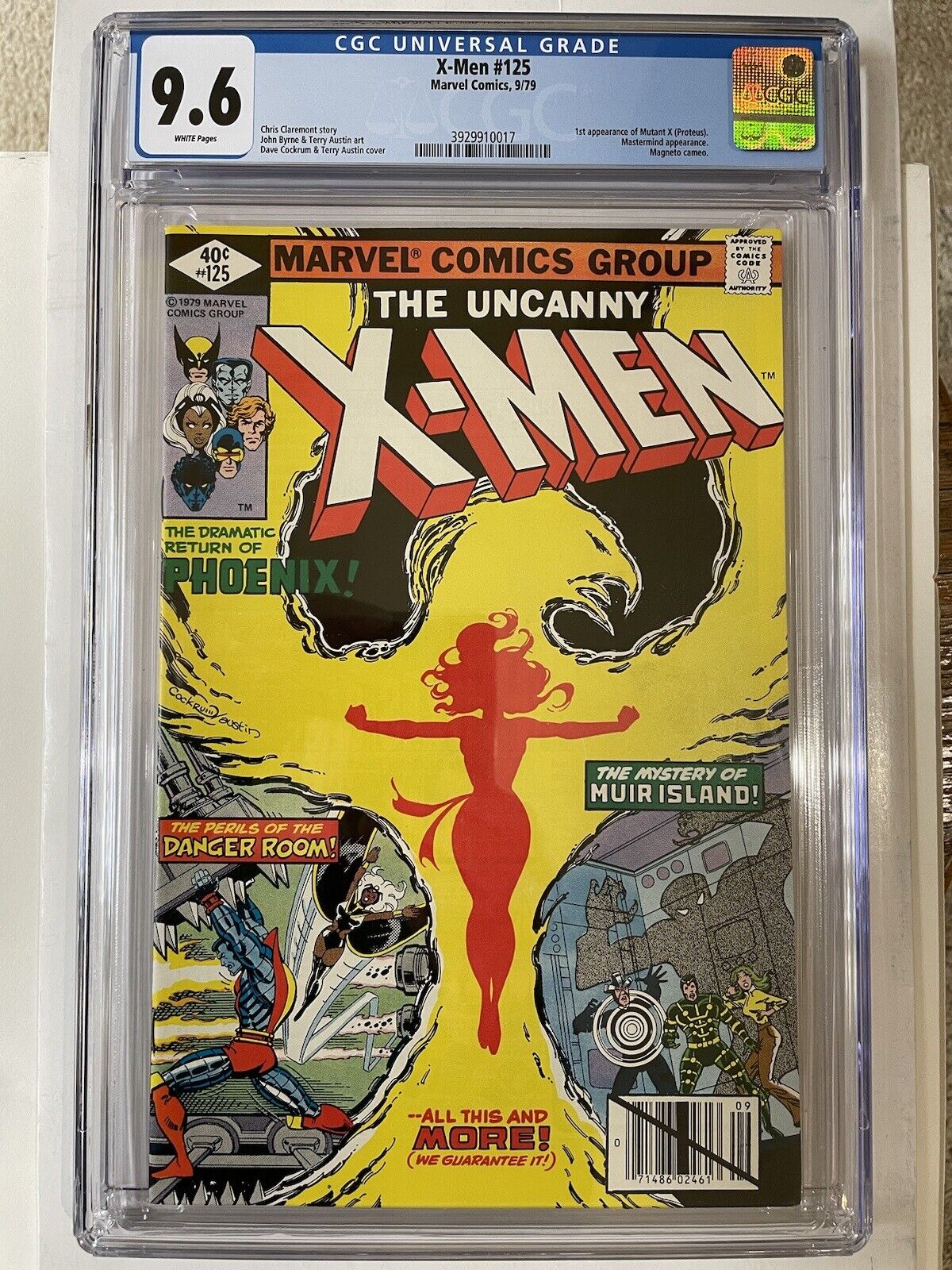 X-Men #125 ( 1979) Marvel CGC 9.6 1st App Mutant X ( Proteus) Wh. Pgs  Byrne art