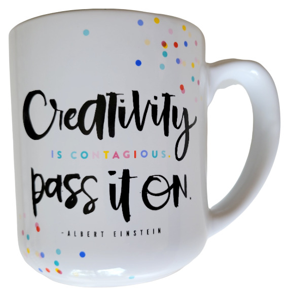 Creativity Is Contagious Pass It On 10 oz Coffee Mug by the Happy Planner No Box