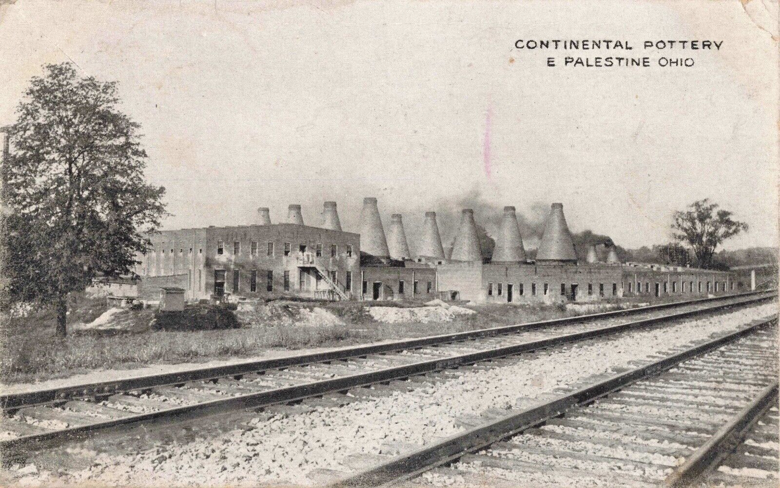 Continental Pottery East Palestine Ohio OH 1911 Postcard
