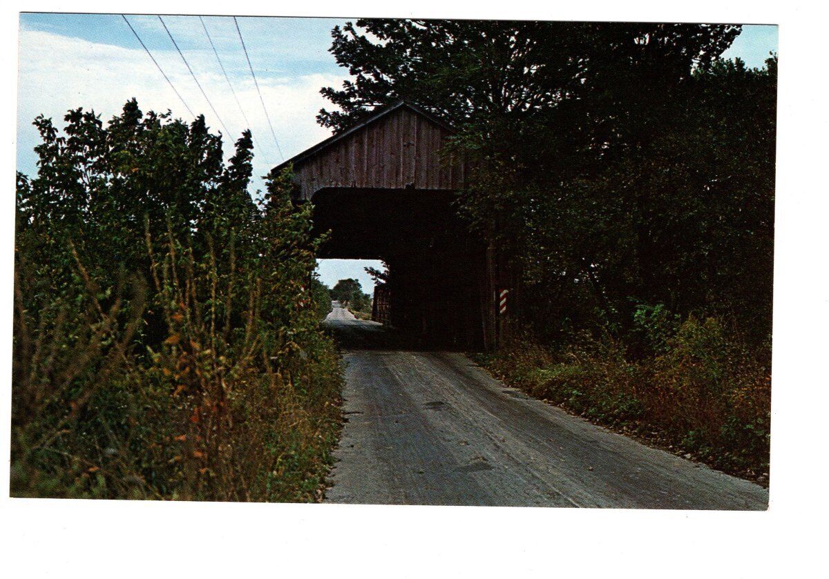 Vintage Putnam County Indiana  Parker Covered Bridge Unposted Postcard #452