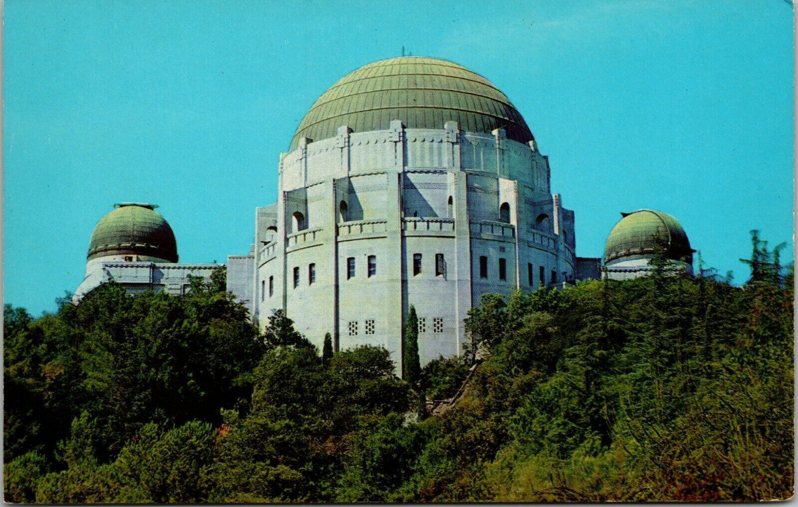Solar Telescope Planetarium Theatric Griffith Observatory Los Angles CA Postcard