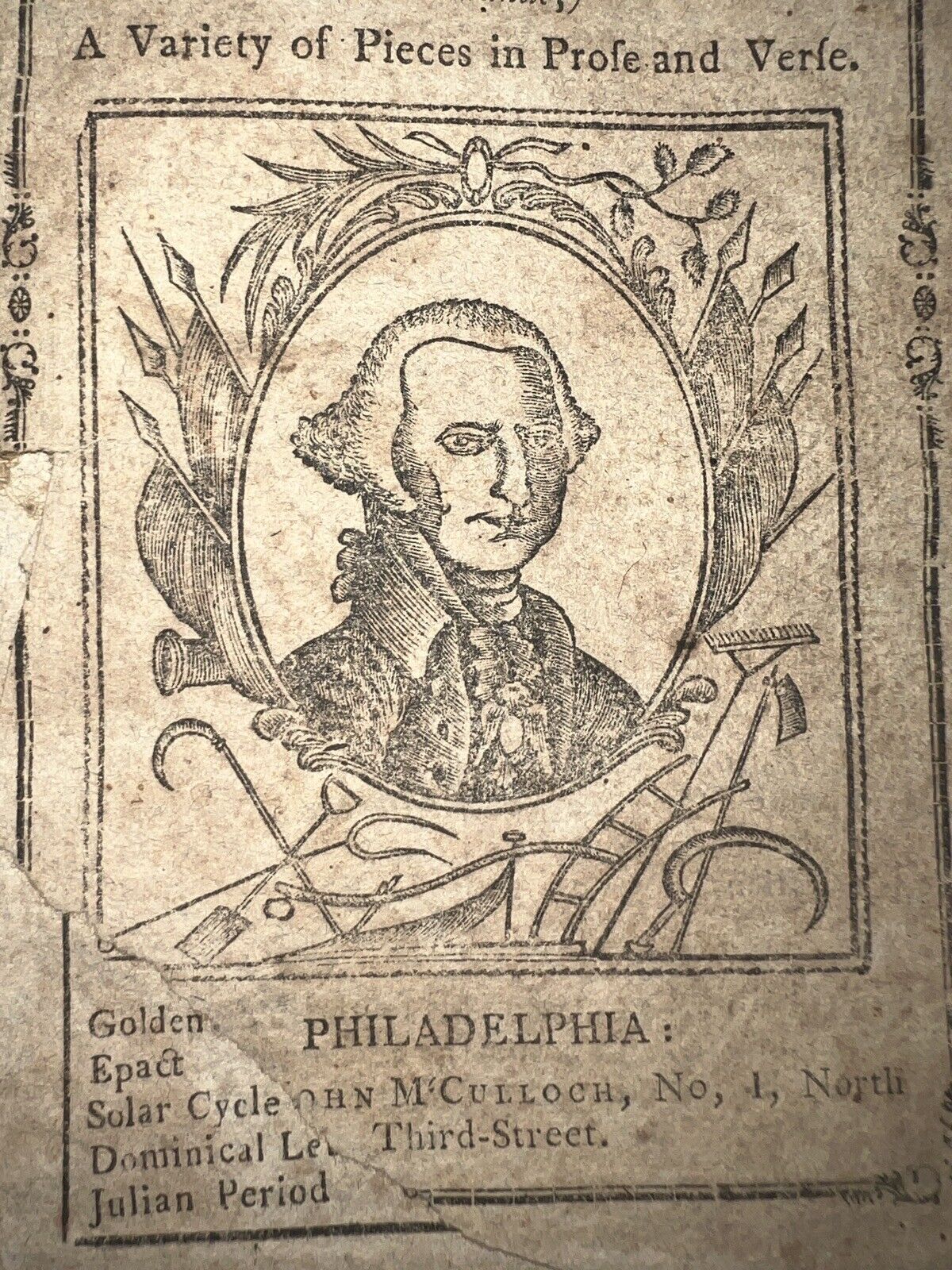 Washington's Almanac 1811 Philadelphia George Washington rare print