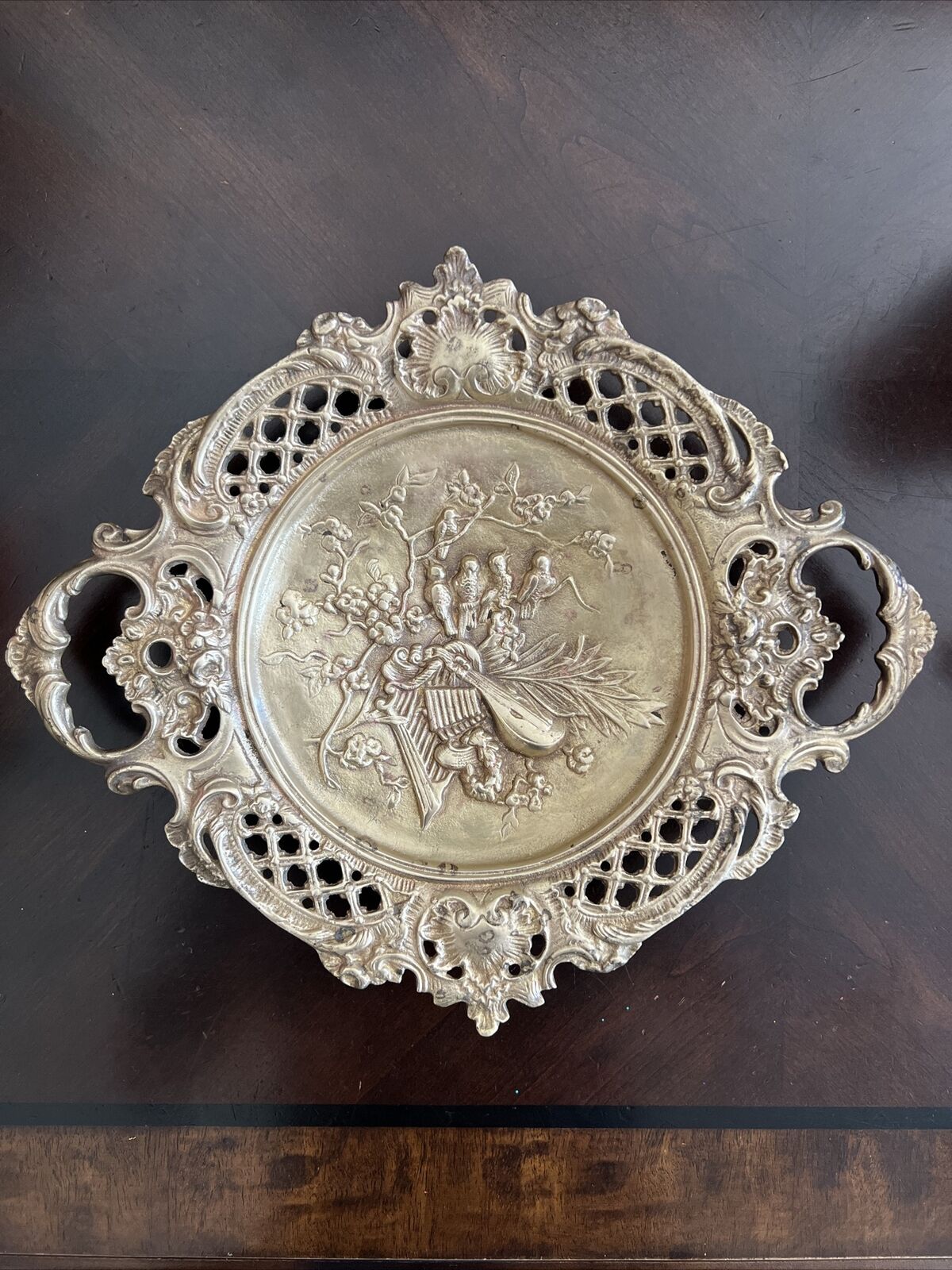 Large (4 Kg ) Bronze Centre Piece/decorative Plate,c1870