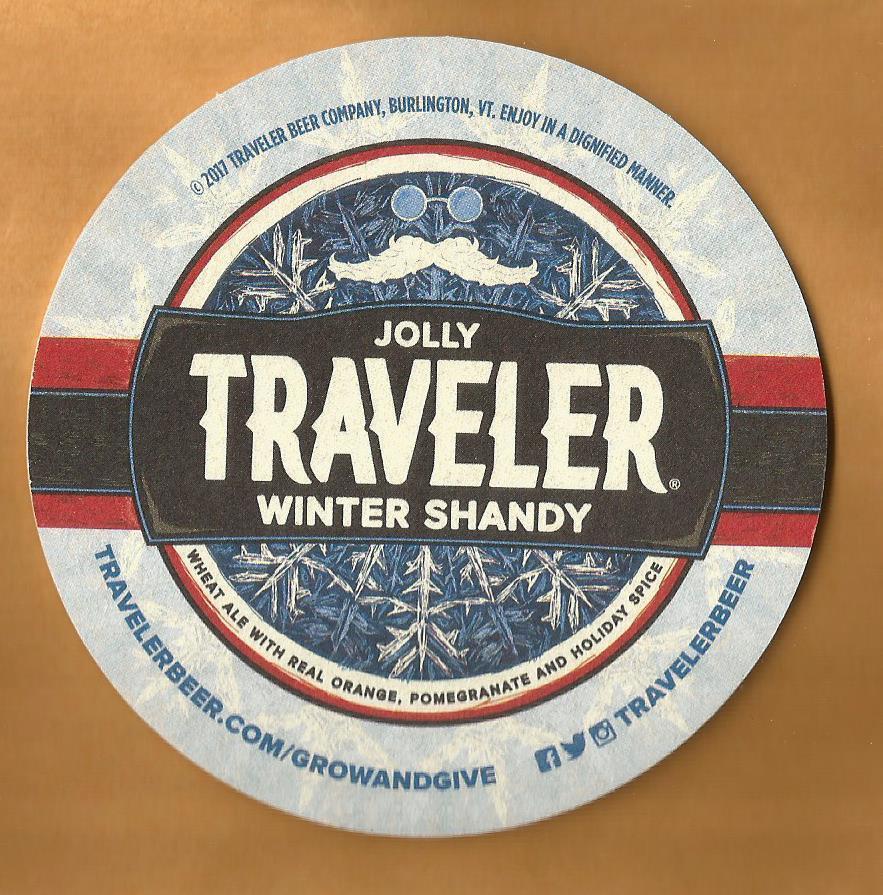 12 Traveler Winter Shandy  End Prostate Cancer  Beer Coasters