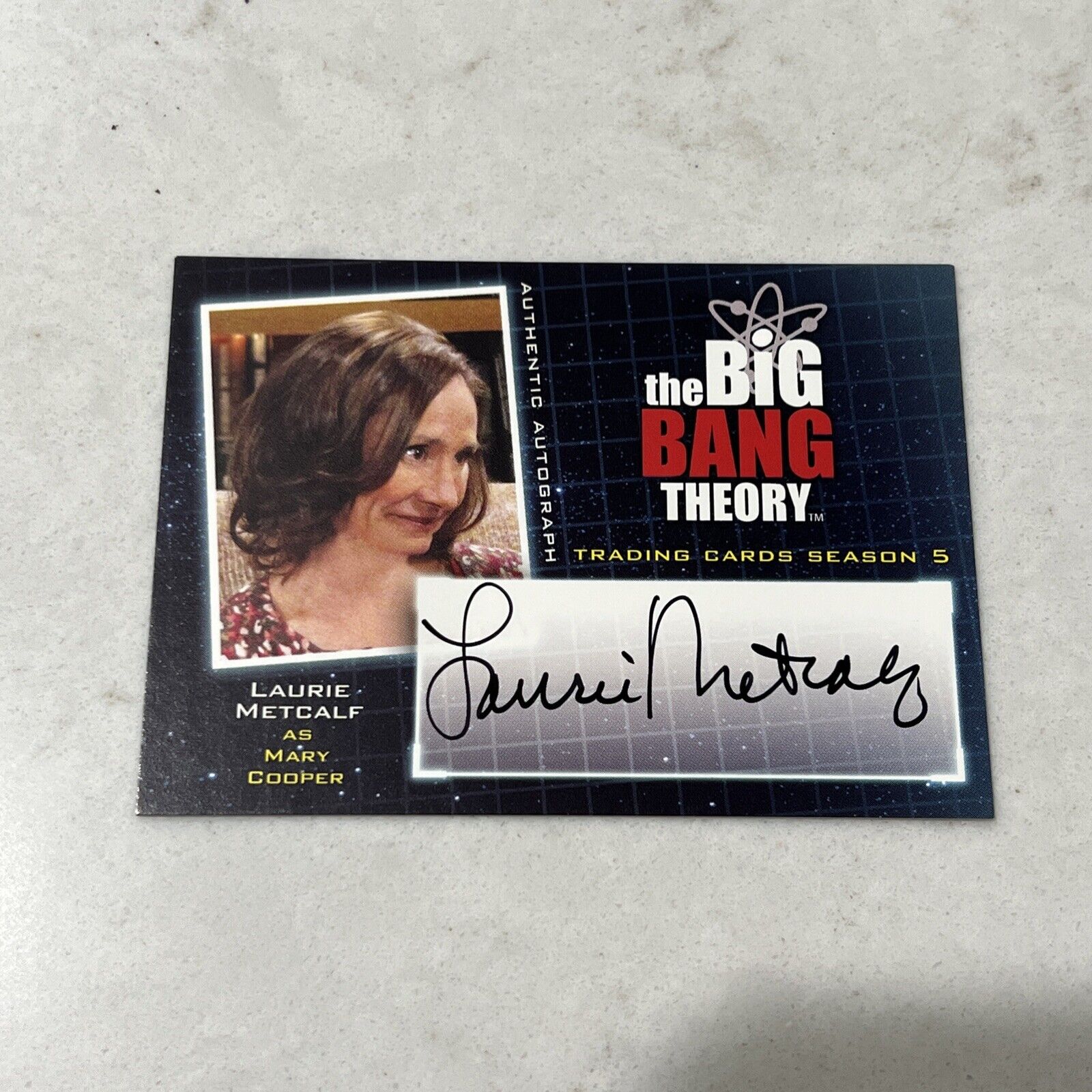 LAURIE METCALF 2013 BIG BANG THEORY Season 5 #A20 Autograph AUTO CARD Mary